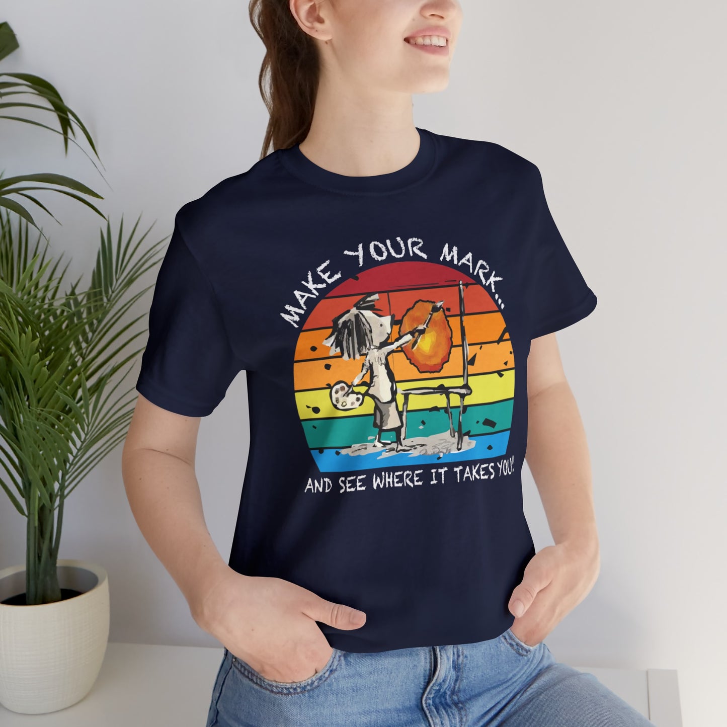 Make Your Mark Tee White Letters