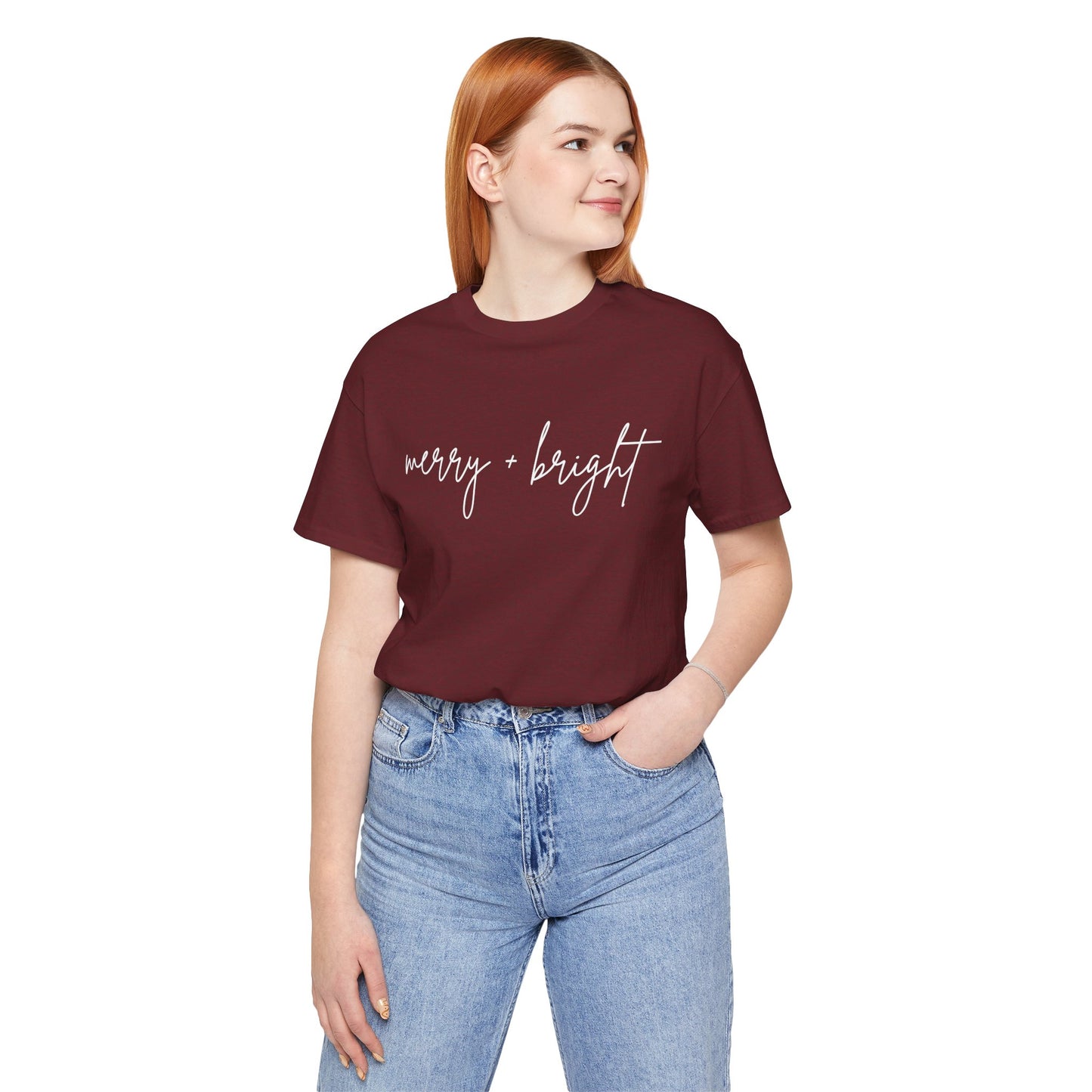 Merry + Bright Cursive Tee