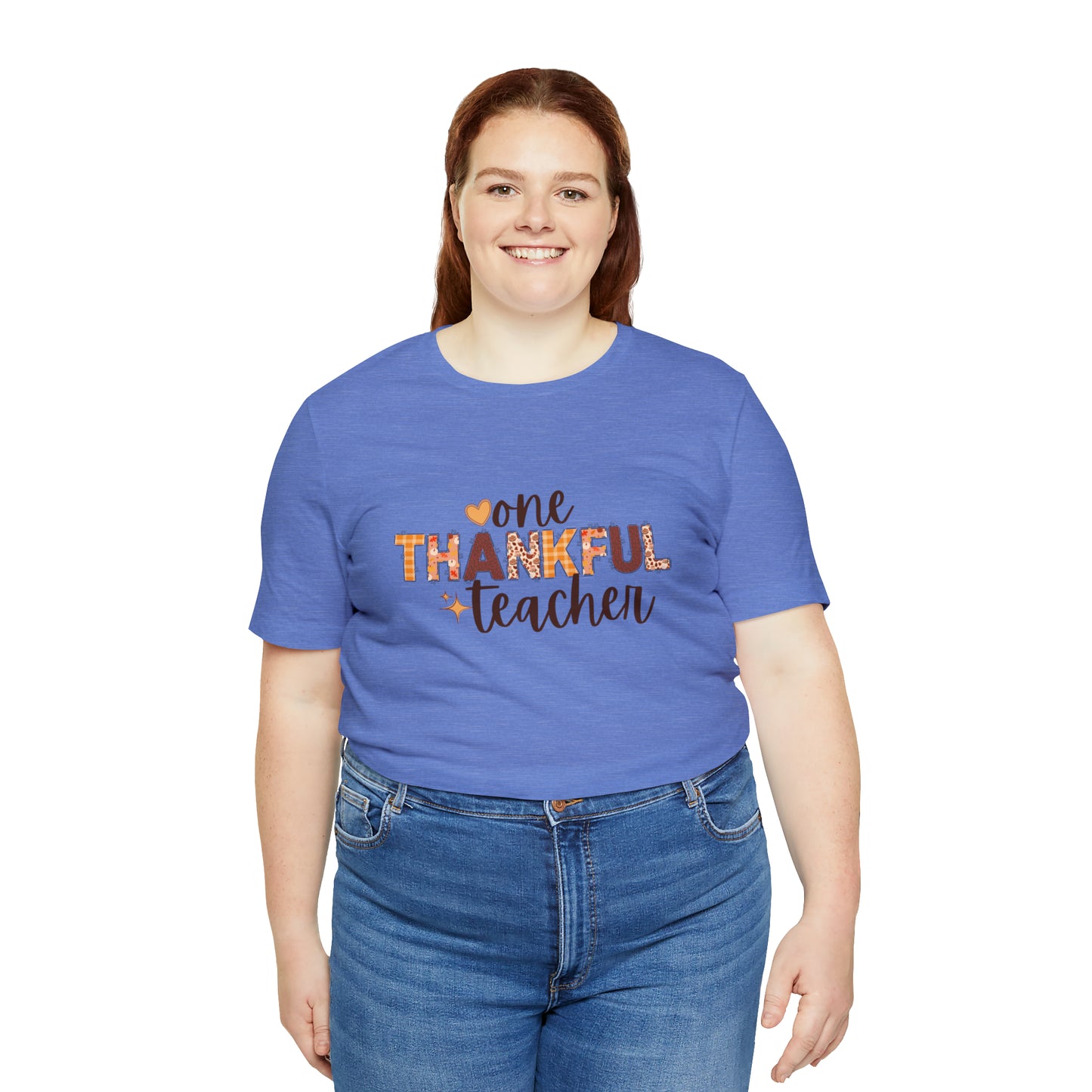 One Thankful Teacher Printed Unisex Jersey Short Sleeve Tee