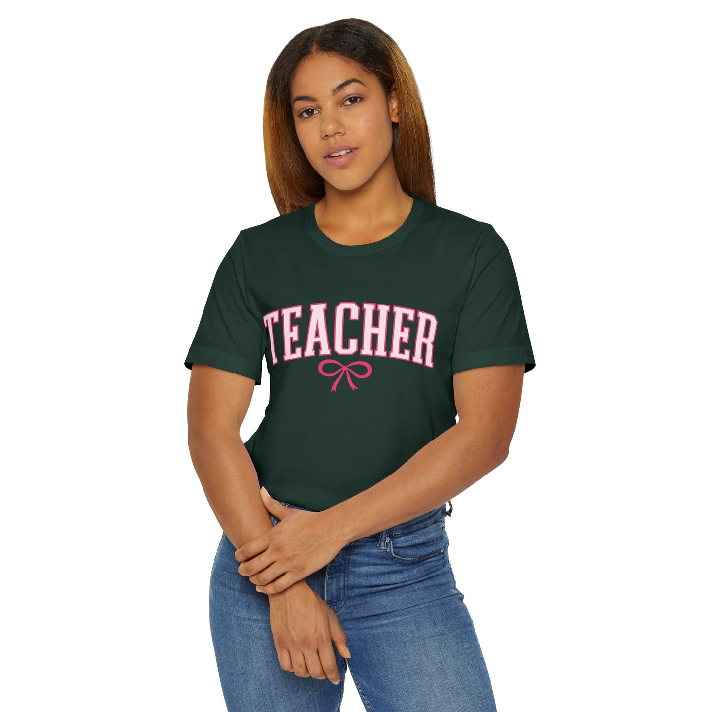 Teacher Varsity Bow Tee