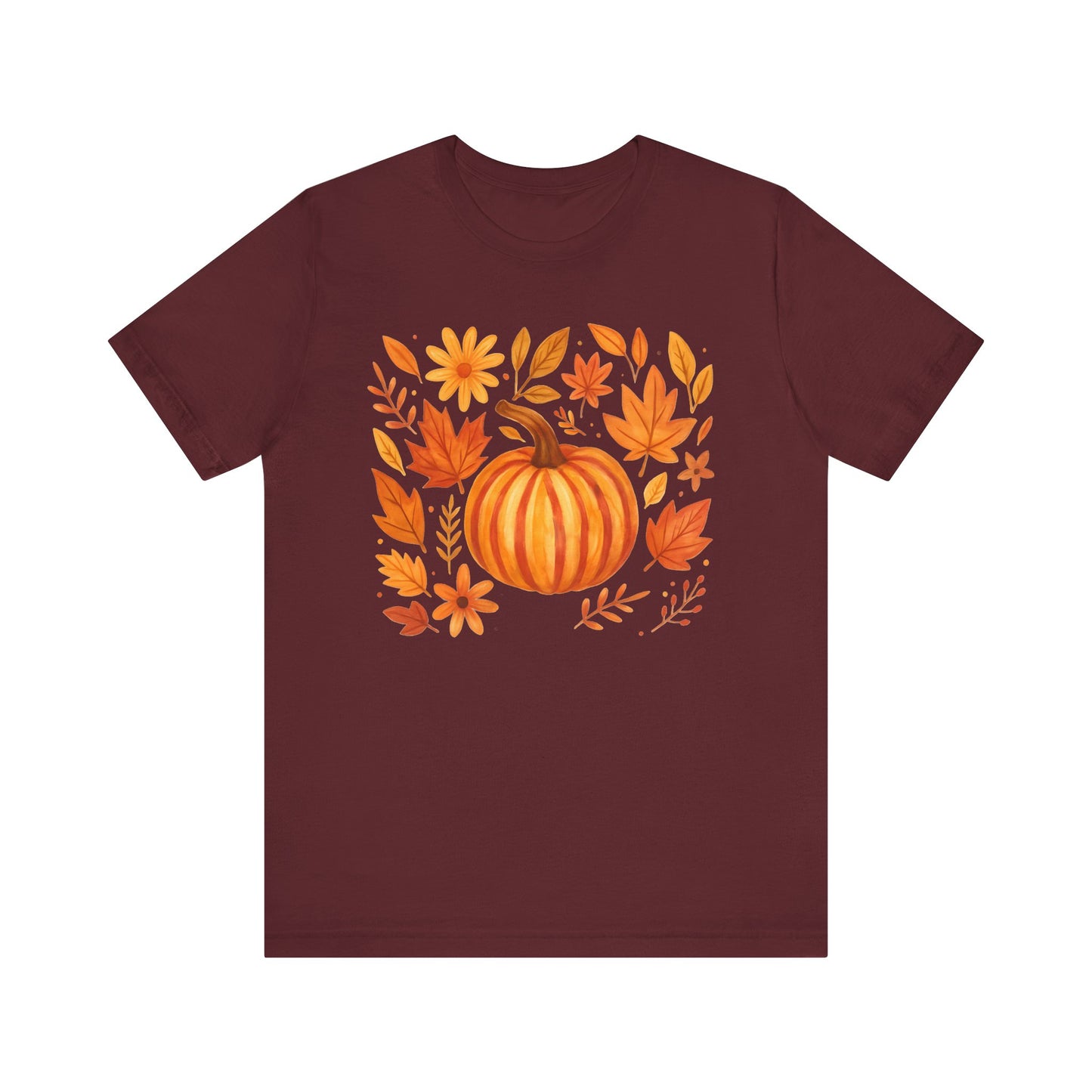 Autumn Pumpkins & Leaves Graphic Tee