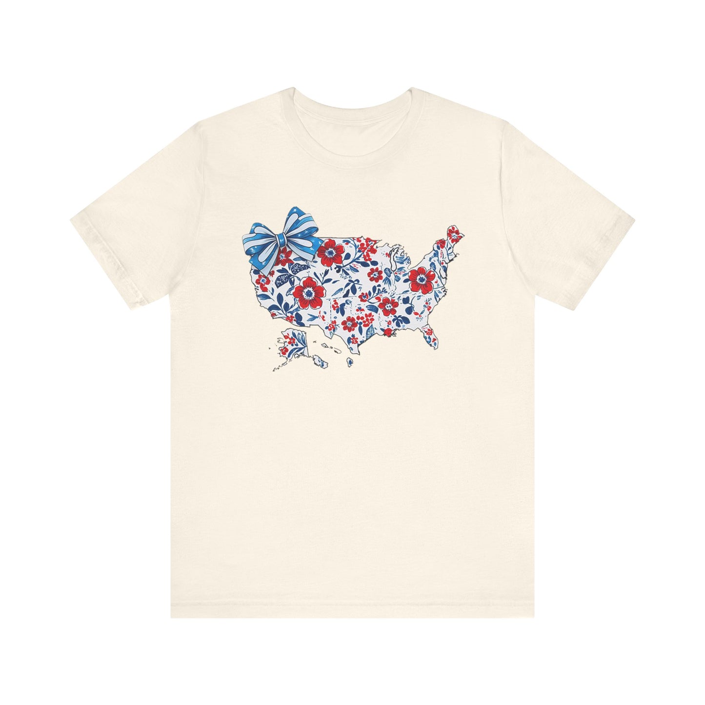 Floral USA Map Tee