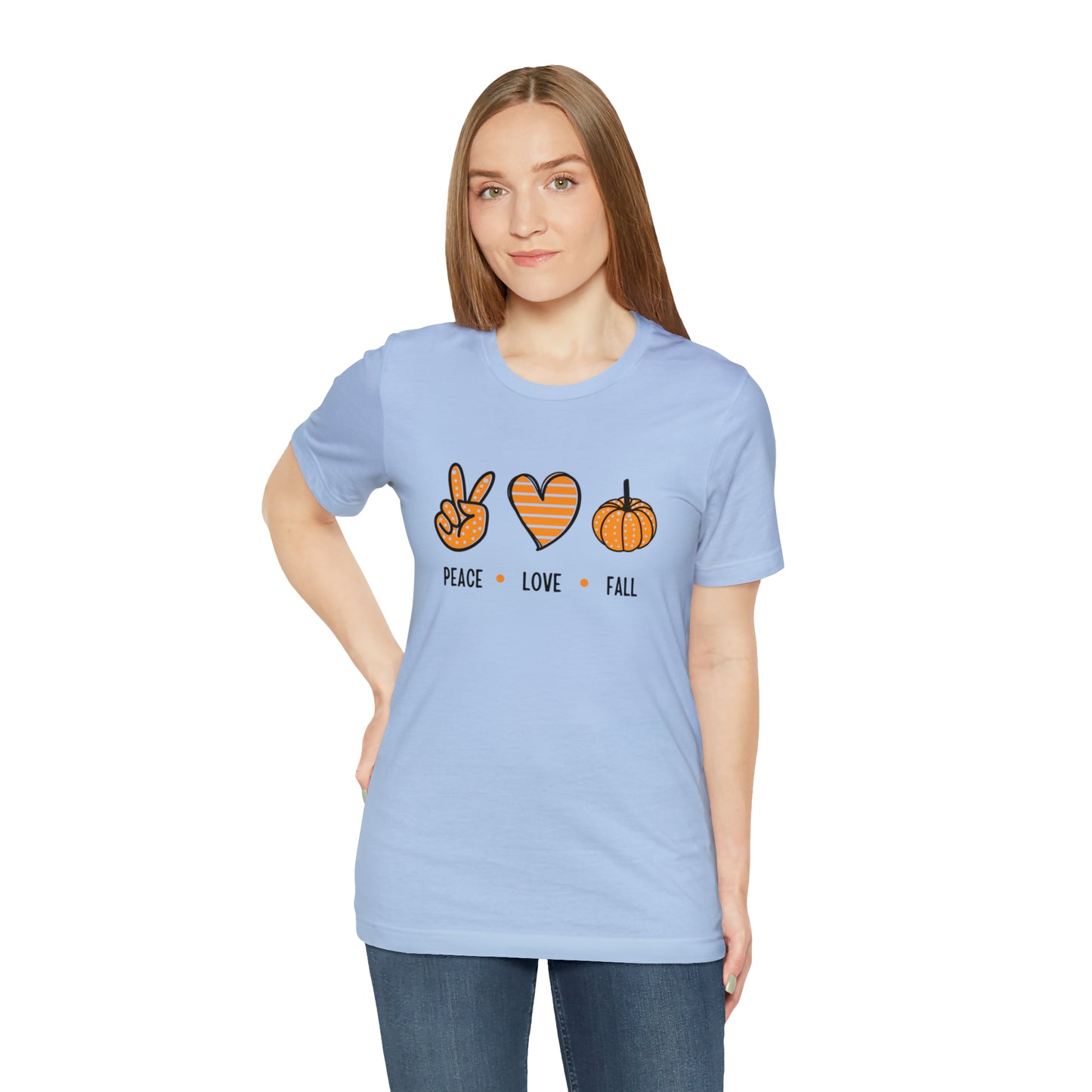 Peace Love Fall Unisex Jersey Short Sleeve Tee