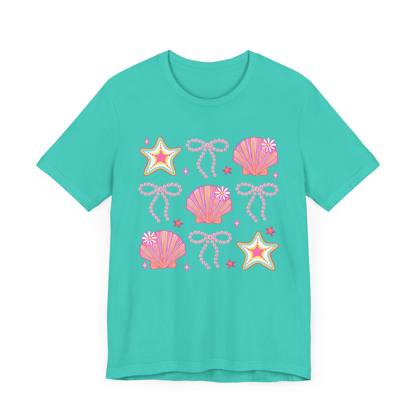Coastal Vibes Shells & Stars Tee