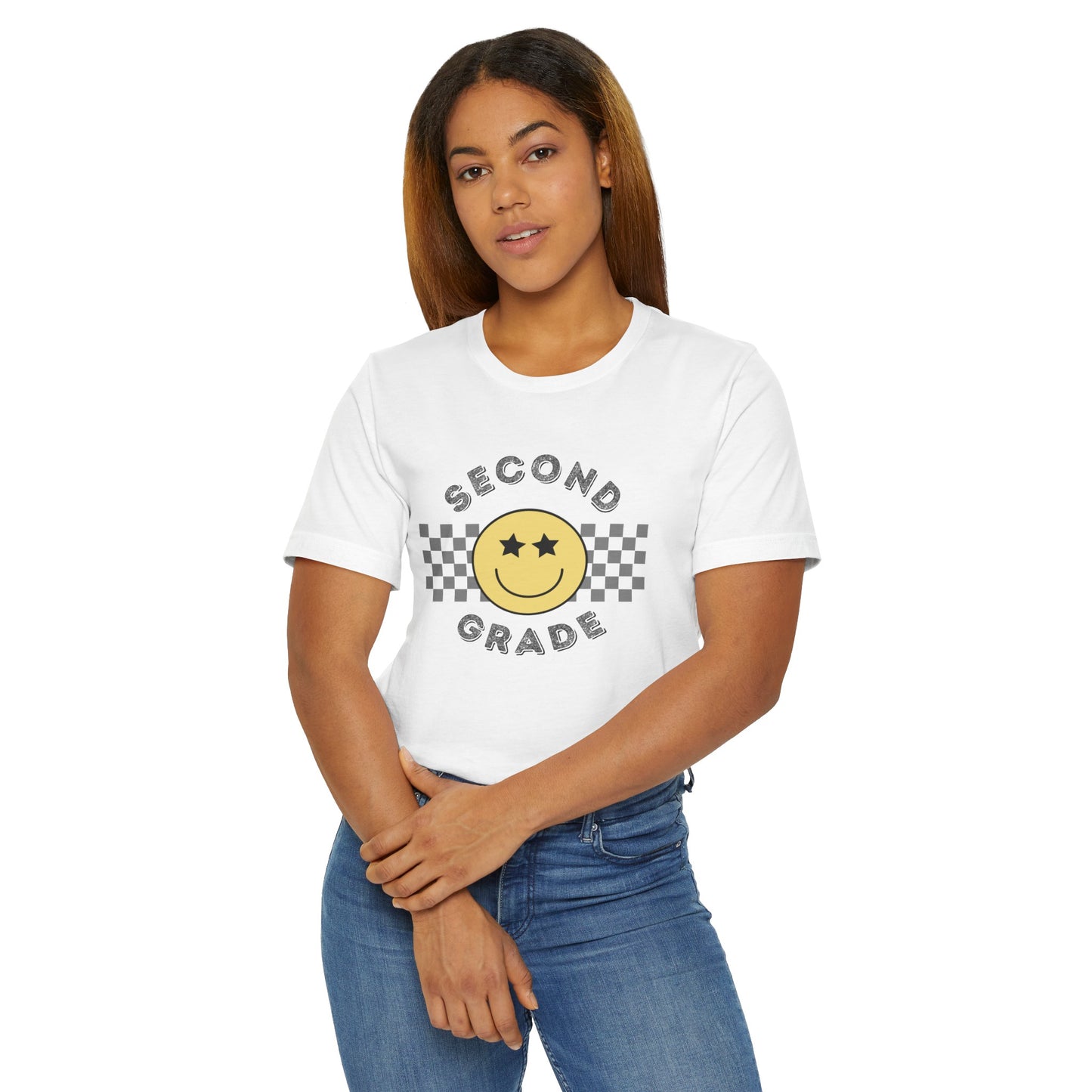 Second Grade Star Eyed Smiley Tee