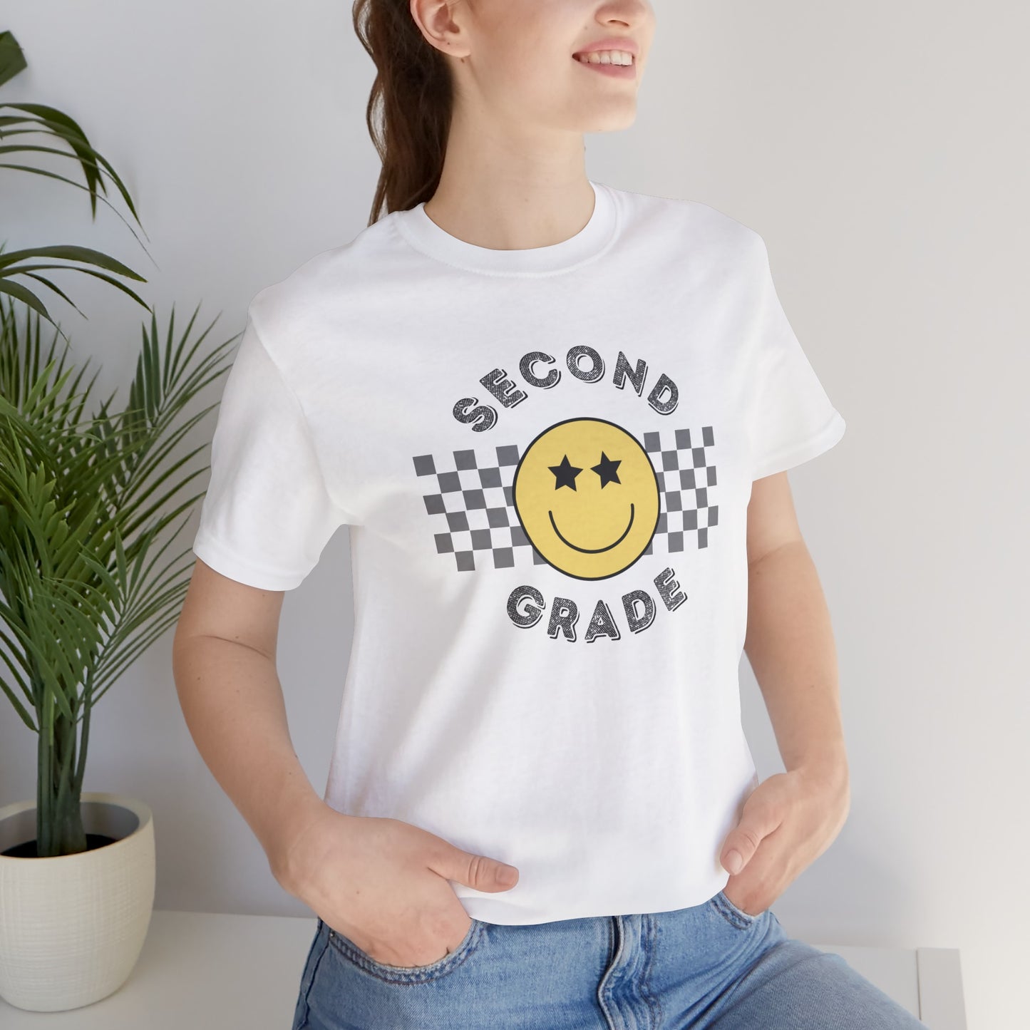Second Grade Star Eyed Smiley Tee