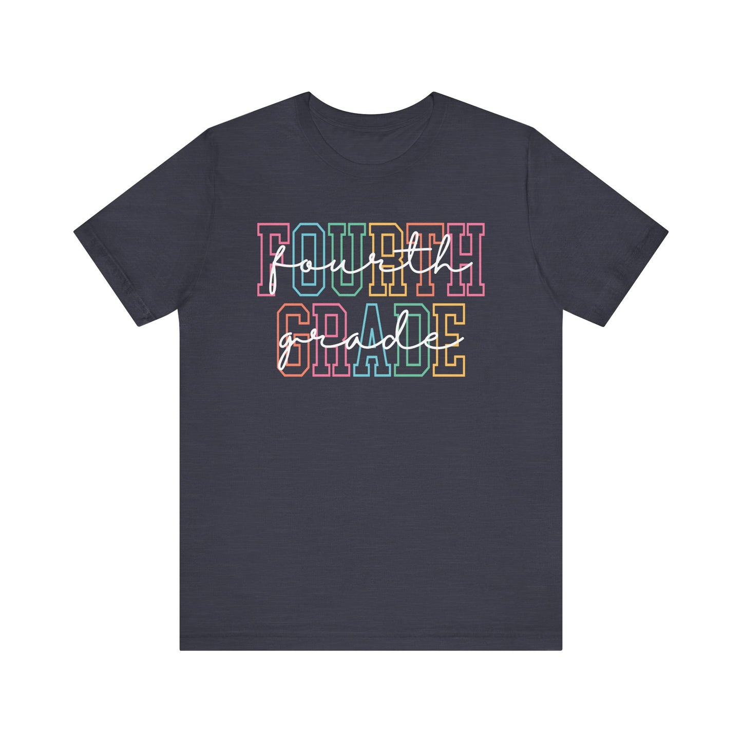 Colorful Fourth Grade Tee