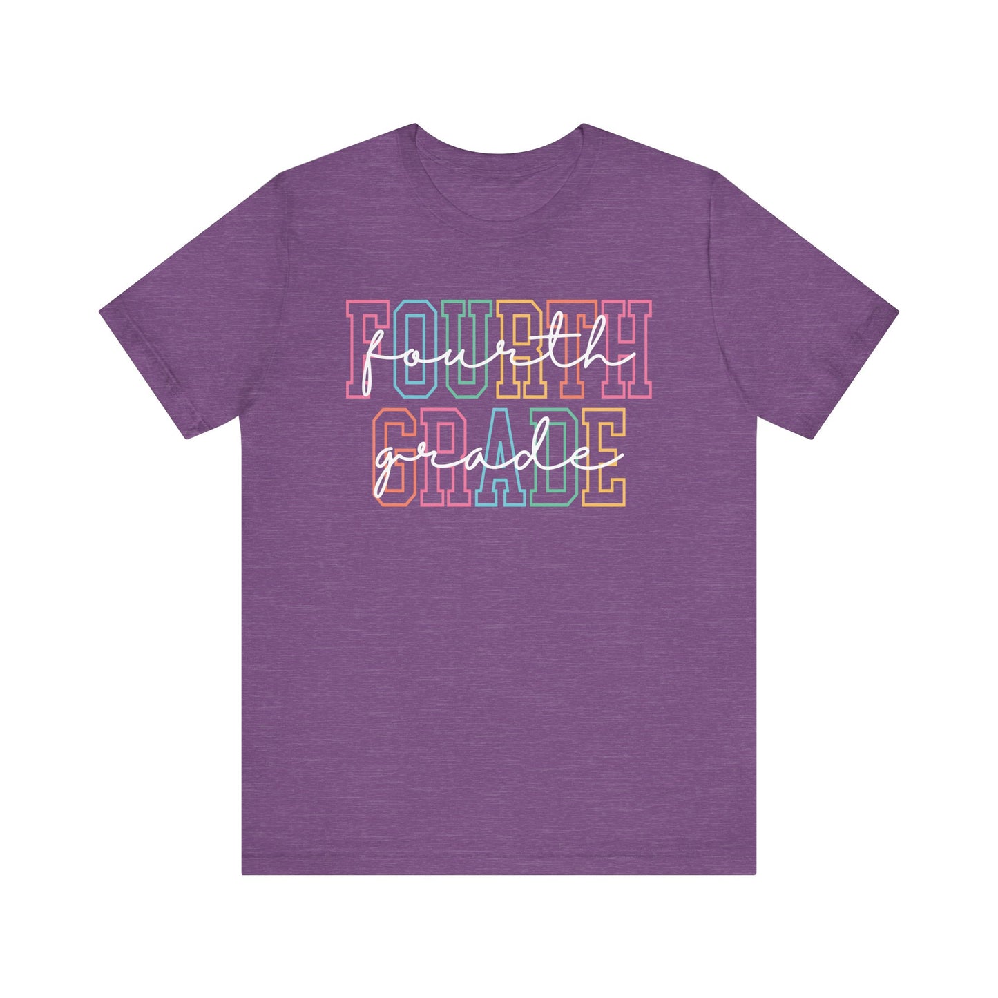 Colorful Fourth Grade Tee
