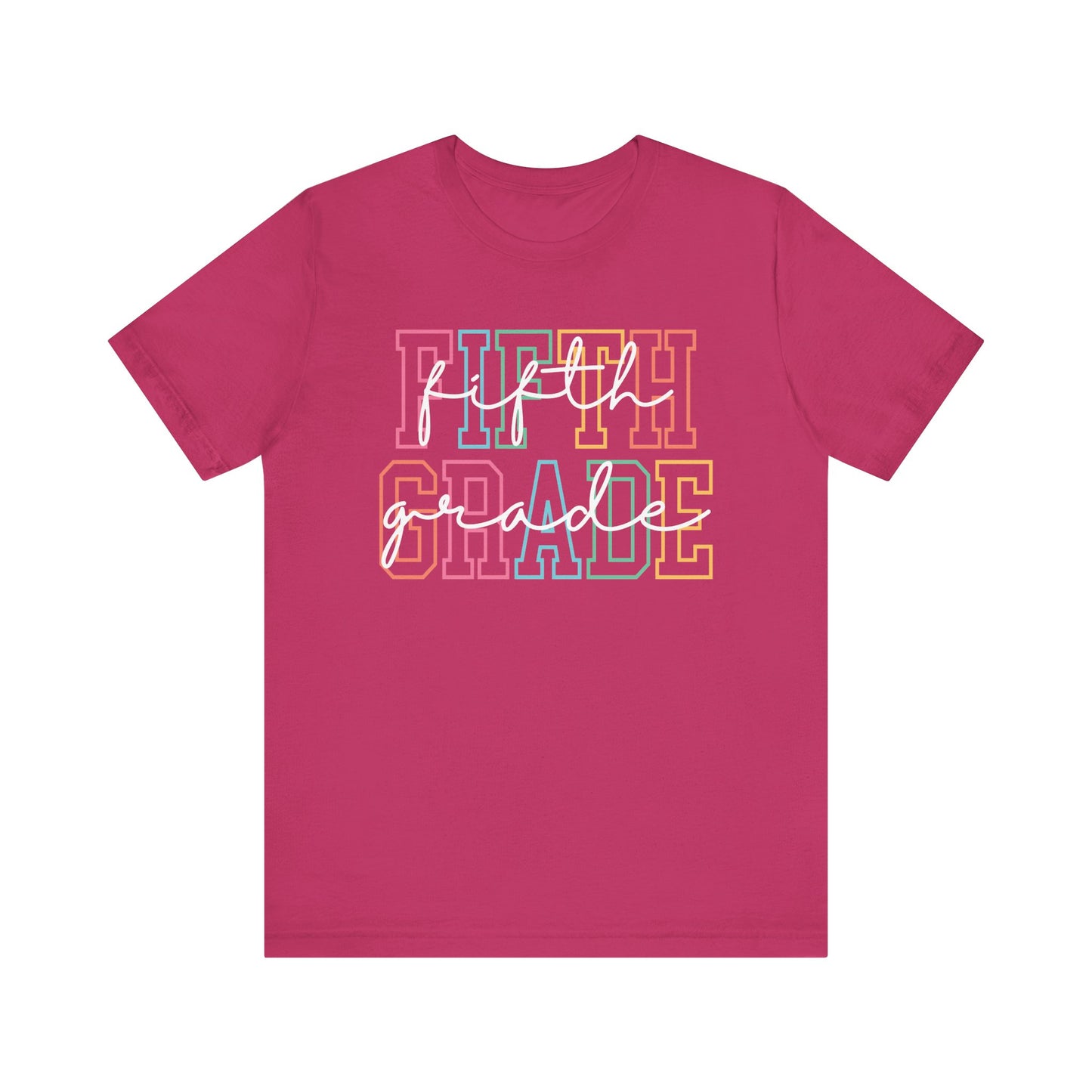 Colorful Fifth Grade Tee