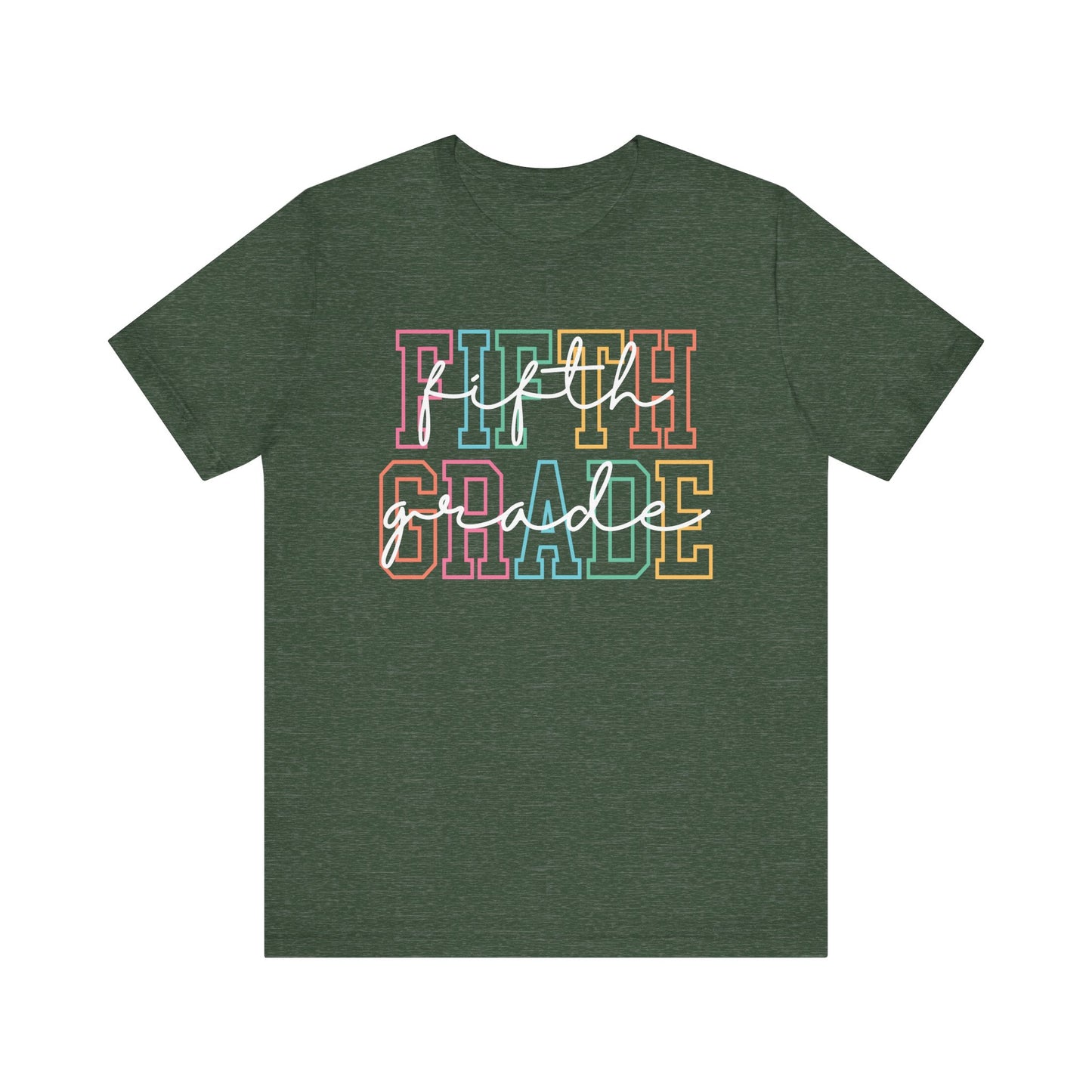 Colorful Fifth Grade Tee