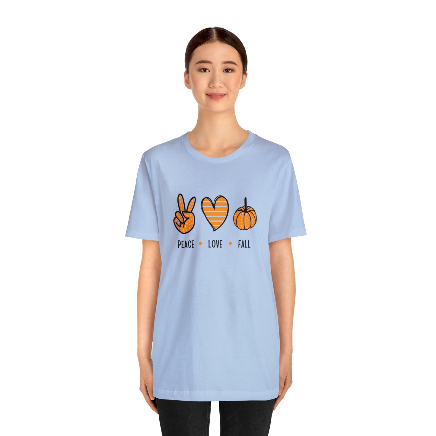 Peace Love Fall Unisex Jersey Short Sleeve Tee