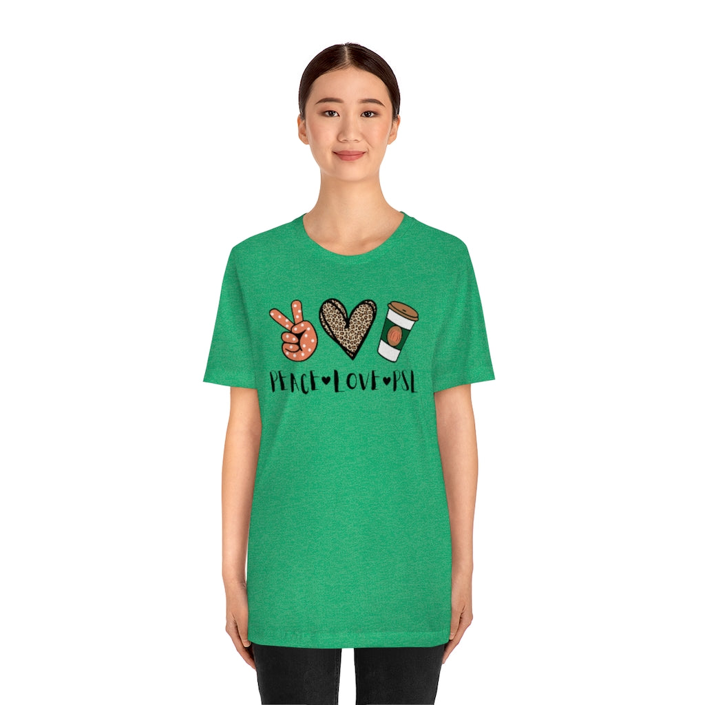 Peace, Love & PSL Unisex Jersey Short Sleeve Tee