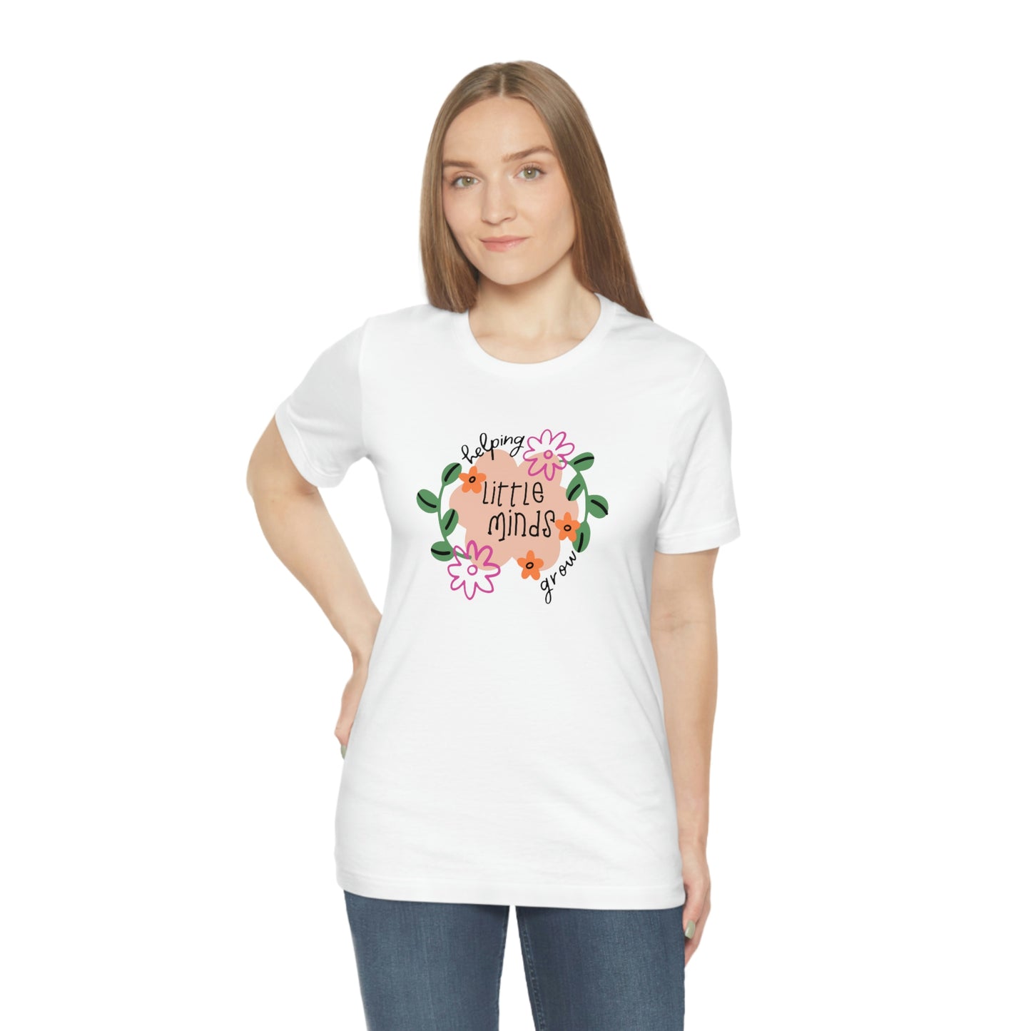 Helping Little Minds Grow Unisex Jersey Short Sleeve Tee