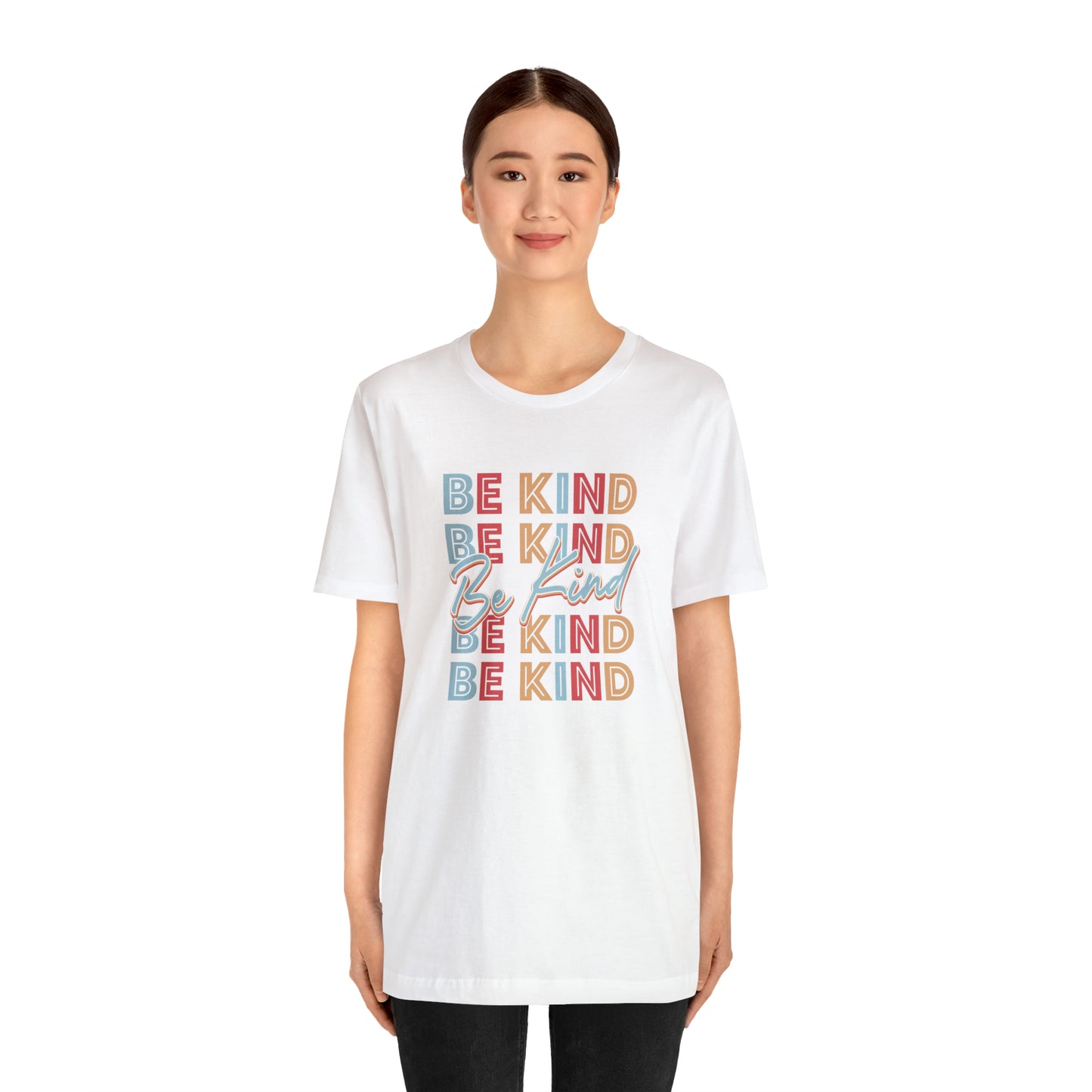 BE KIND on Repeat Unisex Jersey Short Sleeve Tee