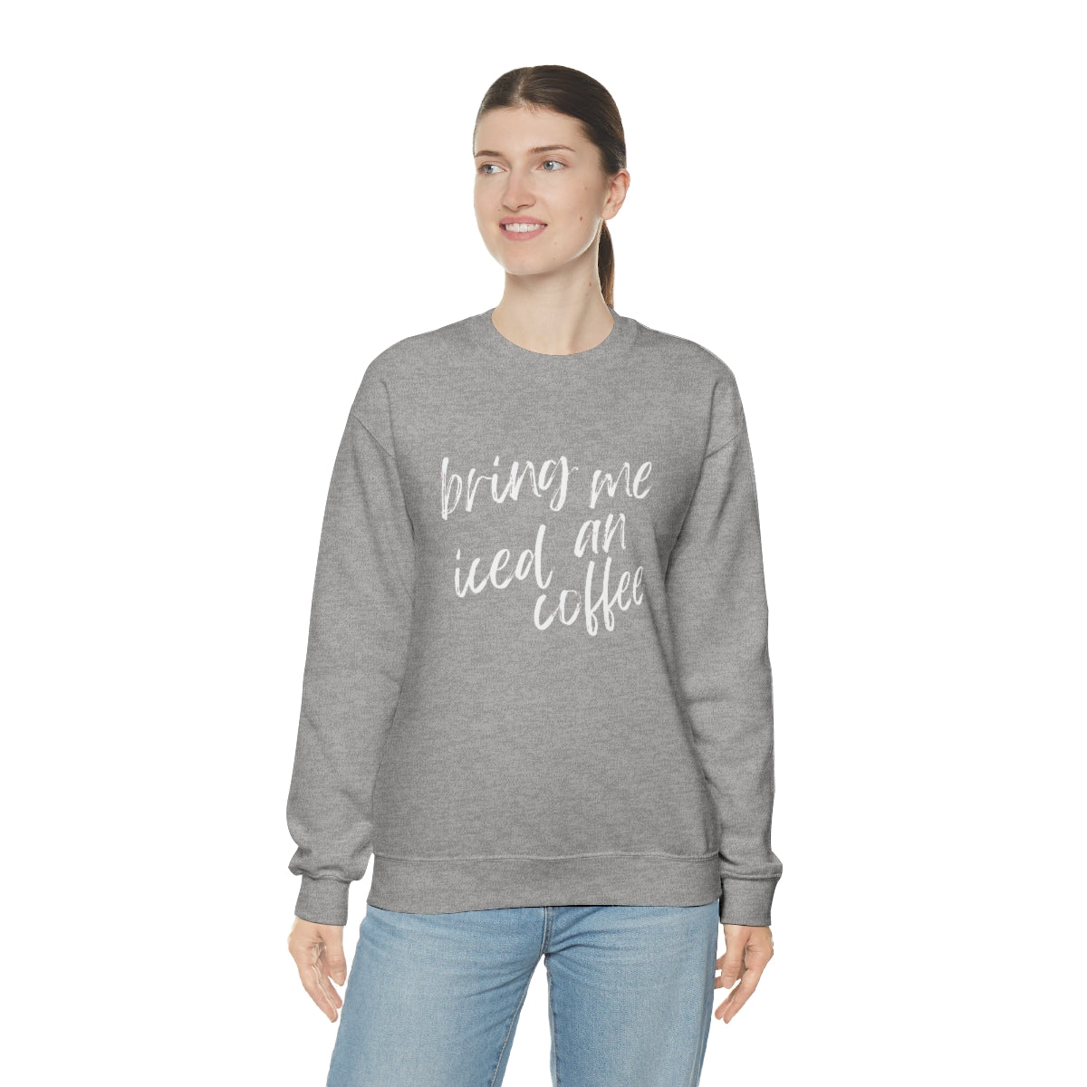 Bring Me An Iced Coffee Unisex Heavy Blend™ Crewneck Sweatshirt
