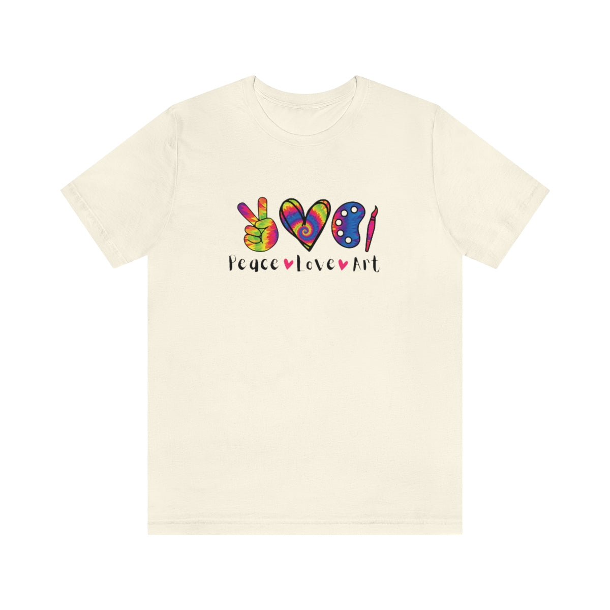 Peace Love and Art Unisex Jersey Short Sleeve Tee