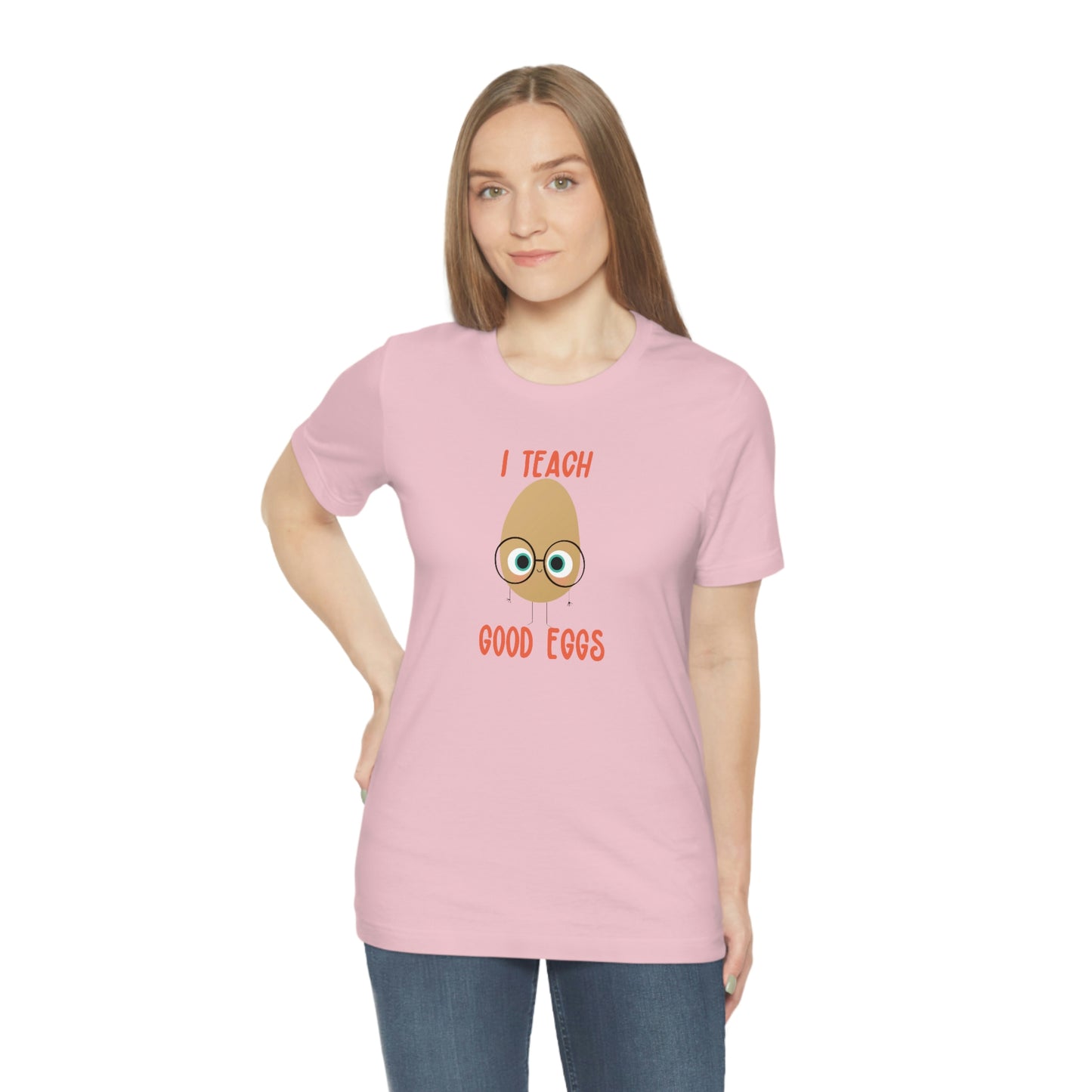I Teach Good Eggs Unisex Jersey Short Sleeve Tee
