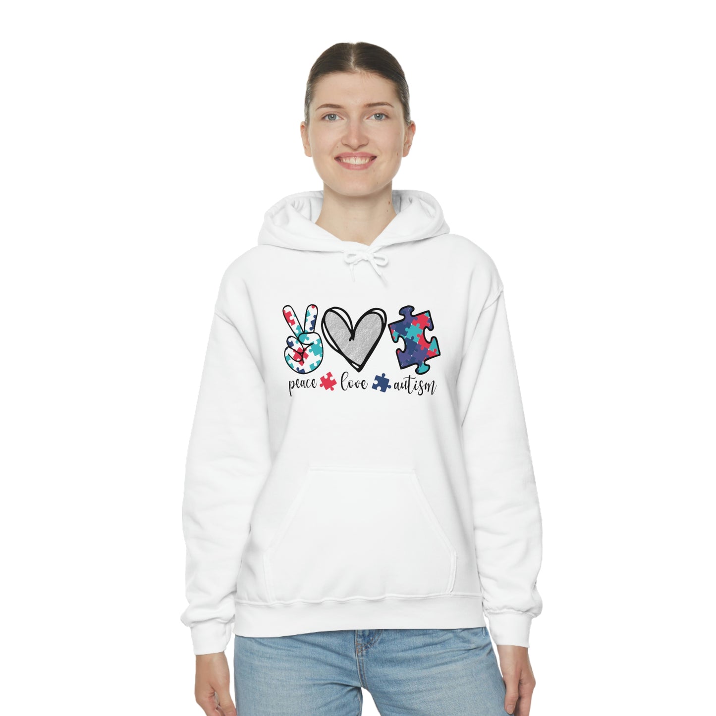 Peace Love Autism Unisex Hoodie
