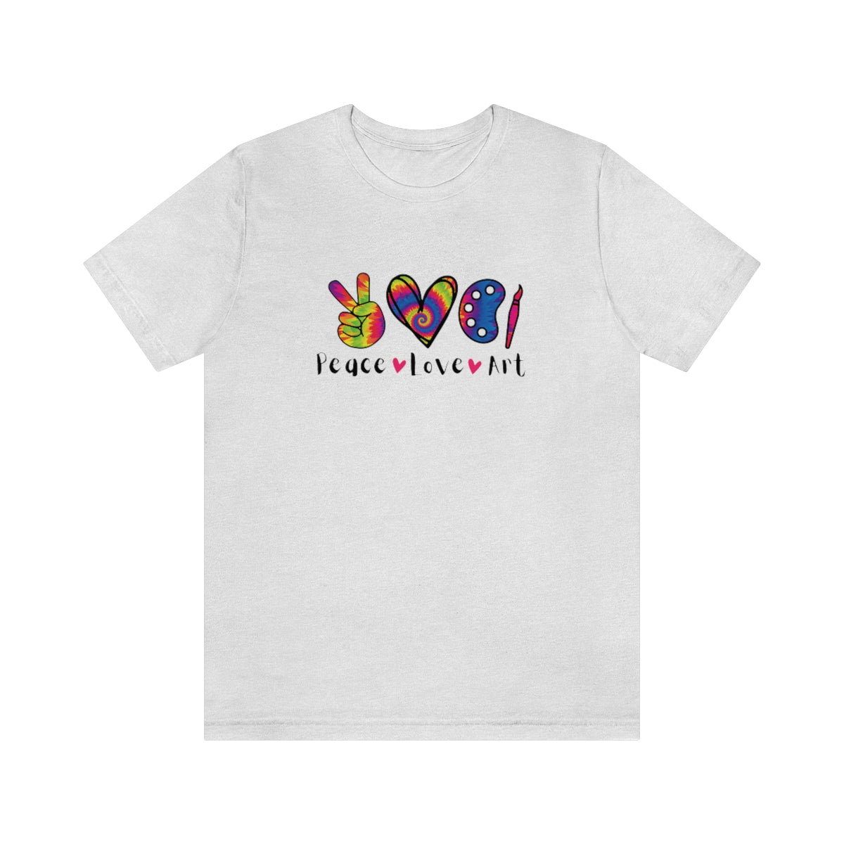 Peace Love and Art Unisex Jersey Short Sleeve Tee