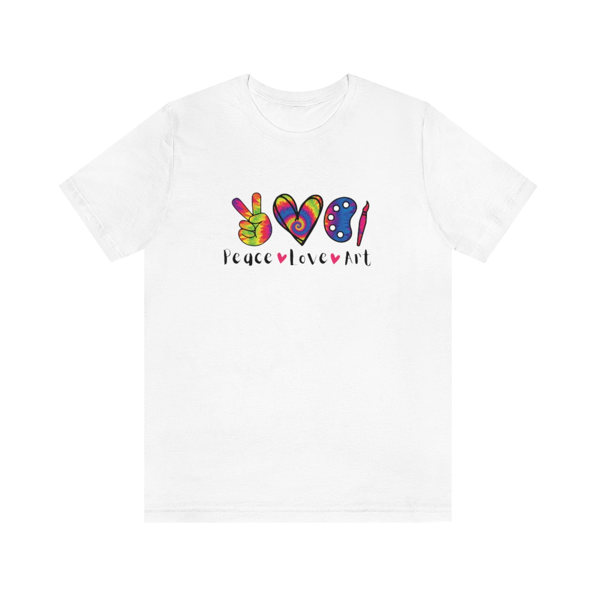 Peace Love and Art Unisex Jersey Short Sleeve Tee