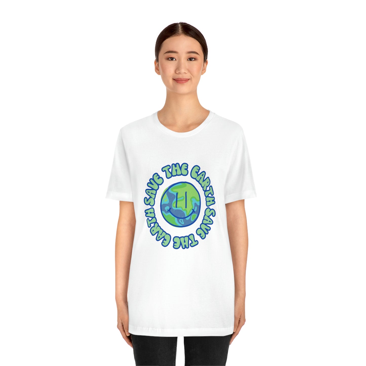 Save the Earth Smiley Unisex Jersey Short Sleeve Tee