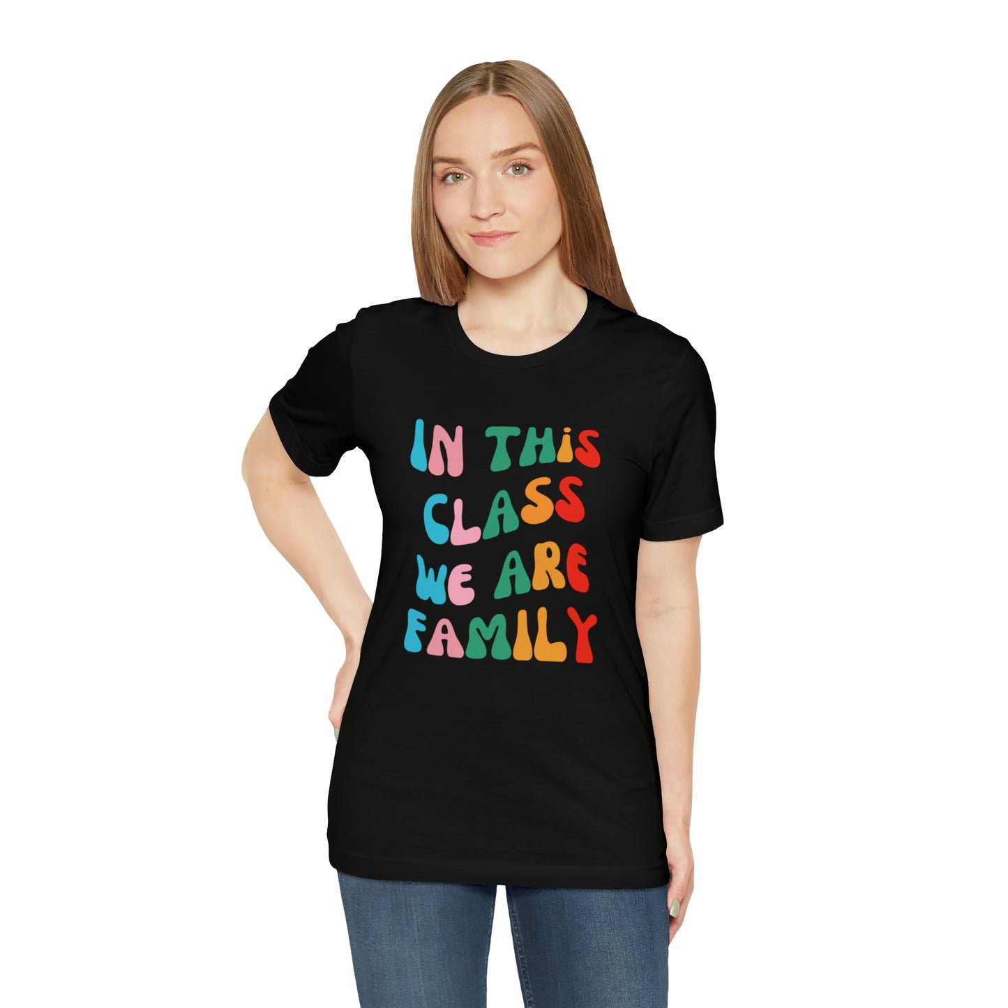 In This Class We Are Family Retro Unisex Jersey Short Sleeve Tee