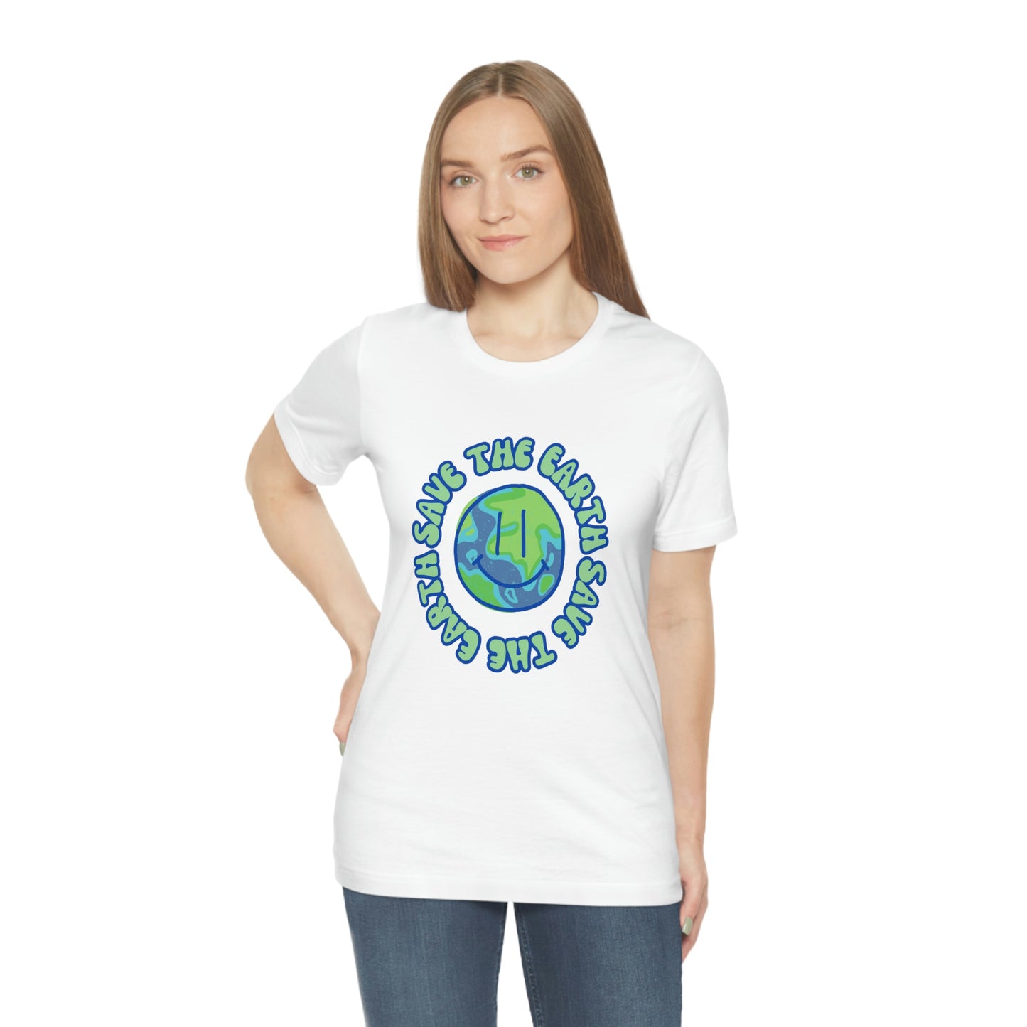 Save the Earth Smiley Unisex Jersey Short Sleeve Tee