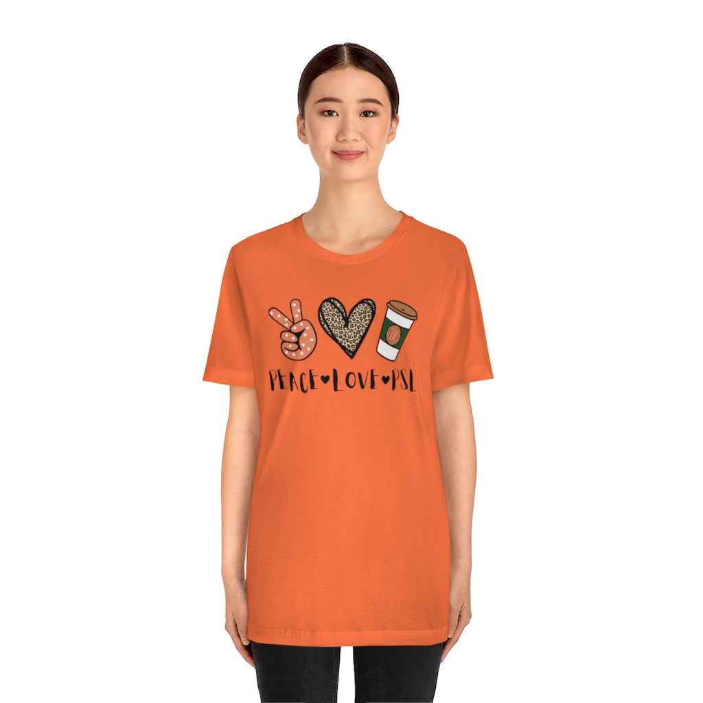 Peace, Love & PSL Unisex Jersey Short Sleeve Tee