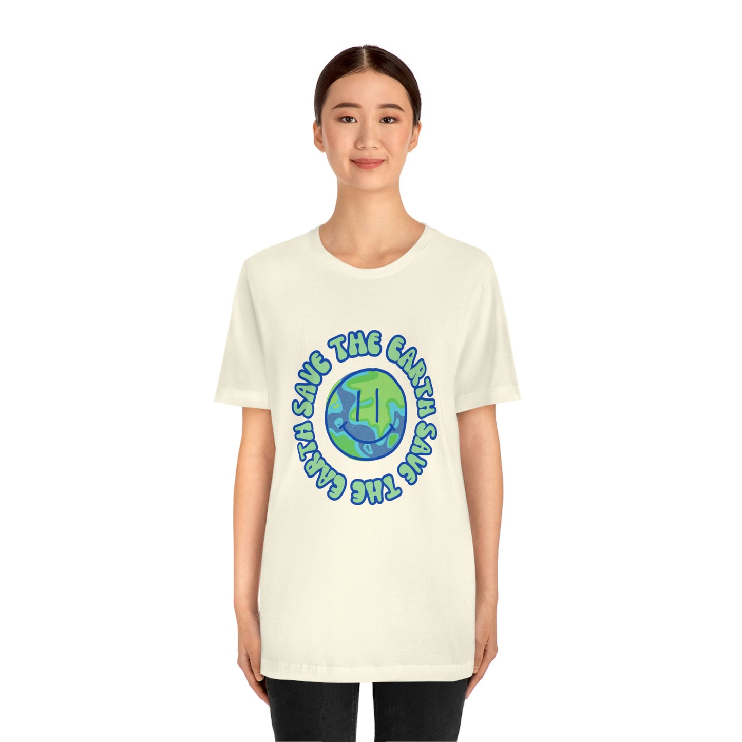 Save the Earth Smiley Unisex Jersey Short Sleeve Tee