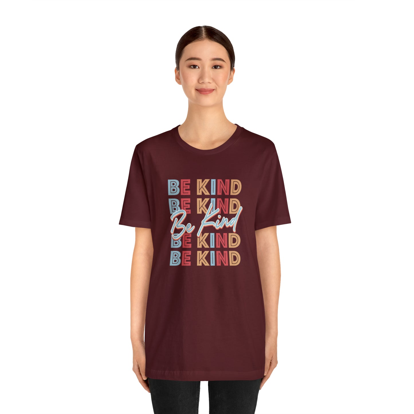BE KIND on Repeat Unisex Jersey Short Sleeve Tee