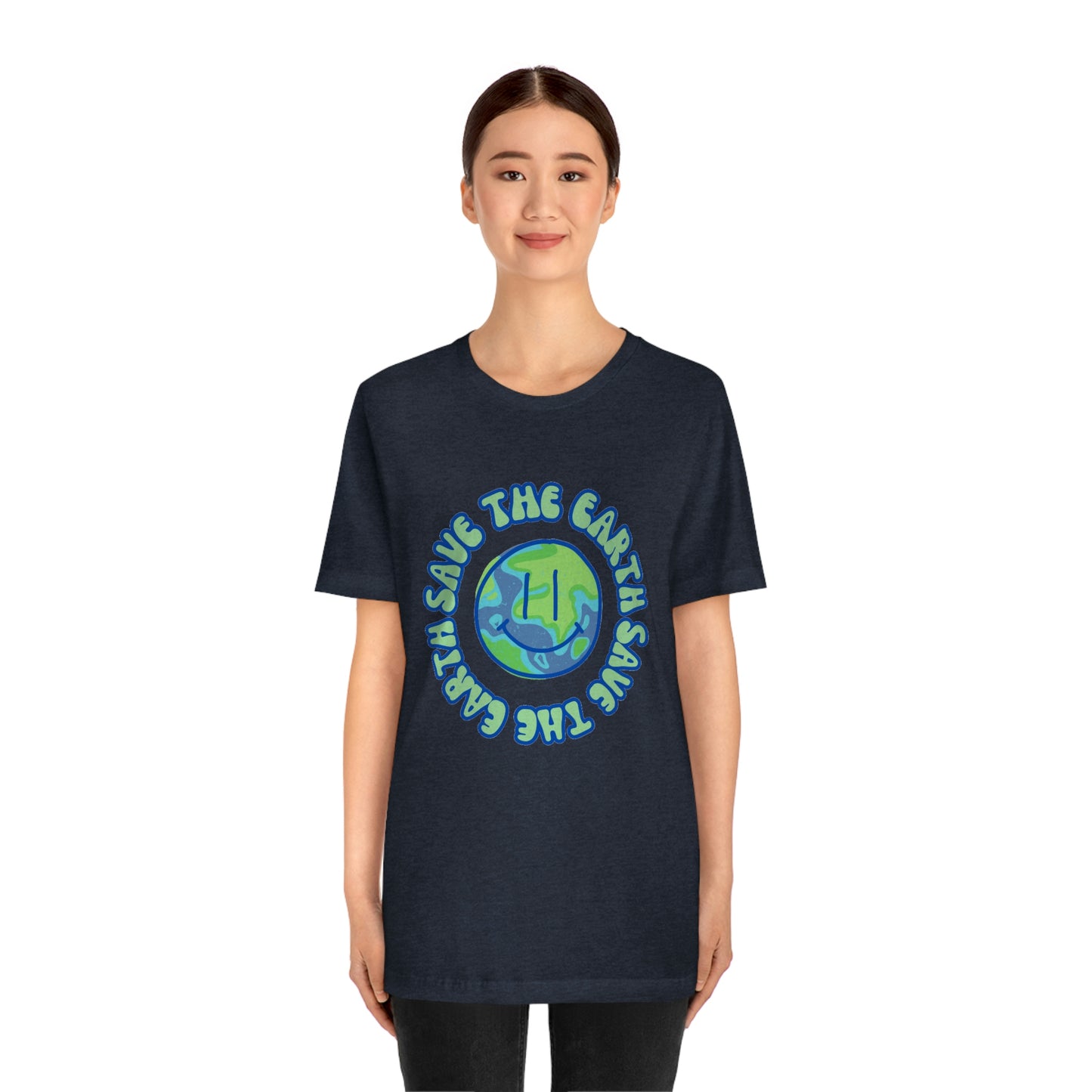 Save the Earth Smiley Unisex Jersey Short Sleeve Tee