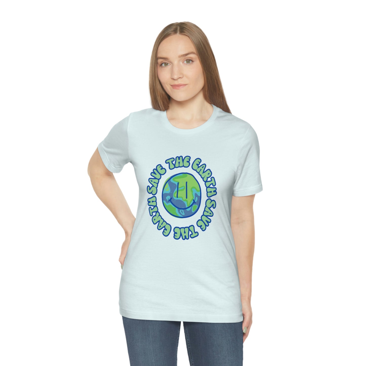 Save the Earth Smiley Unisex Jersey Short Sleeve Tee