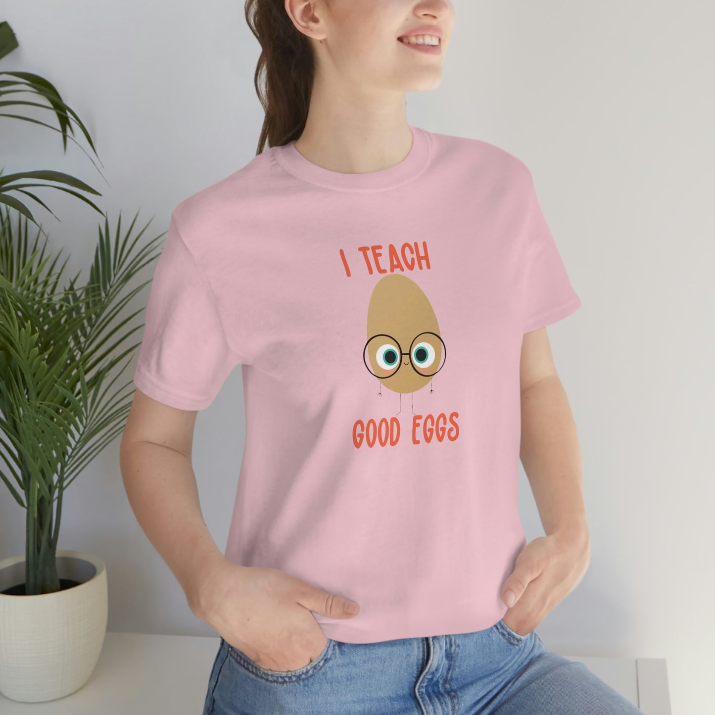 I Teach Good Eggs Unisex Jersey Short Sleeve Tee