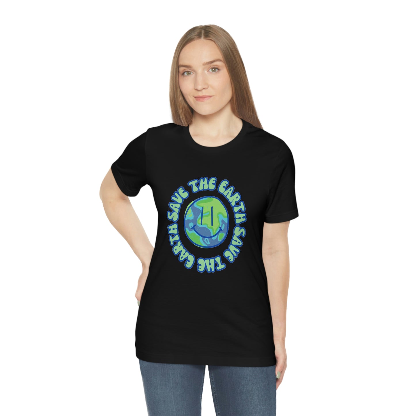 Save the Earth Smiley Unisex Jersey Short Sleeve Tee