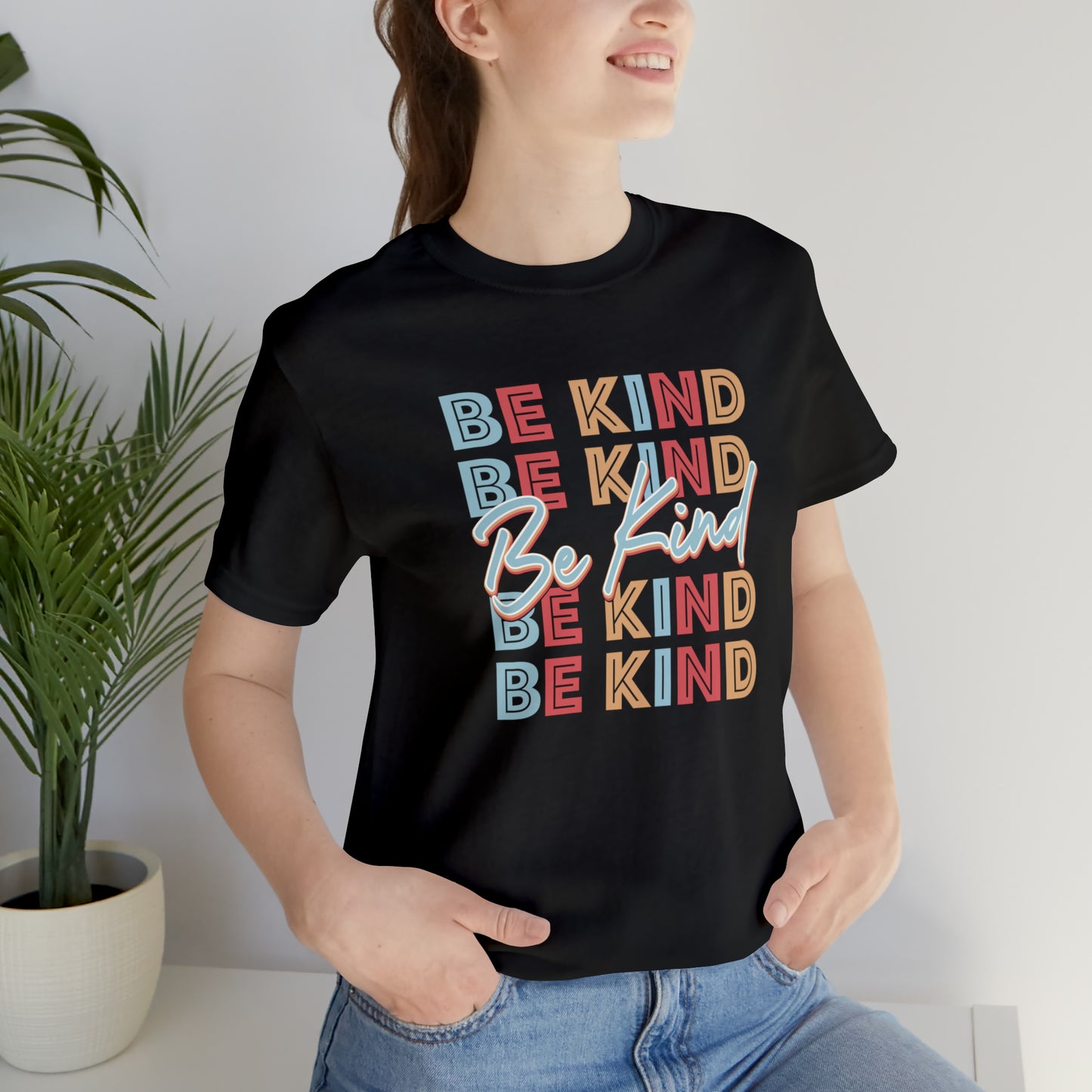 BE KIND on Repeat Unisex Jersey Short Sleeve Tee