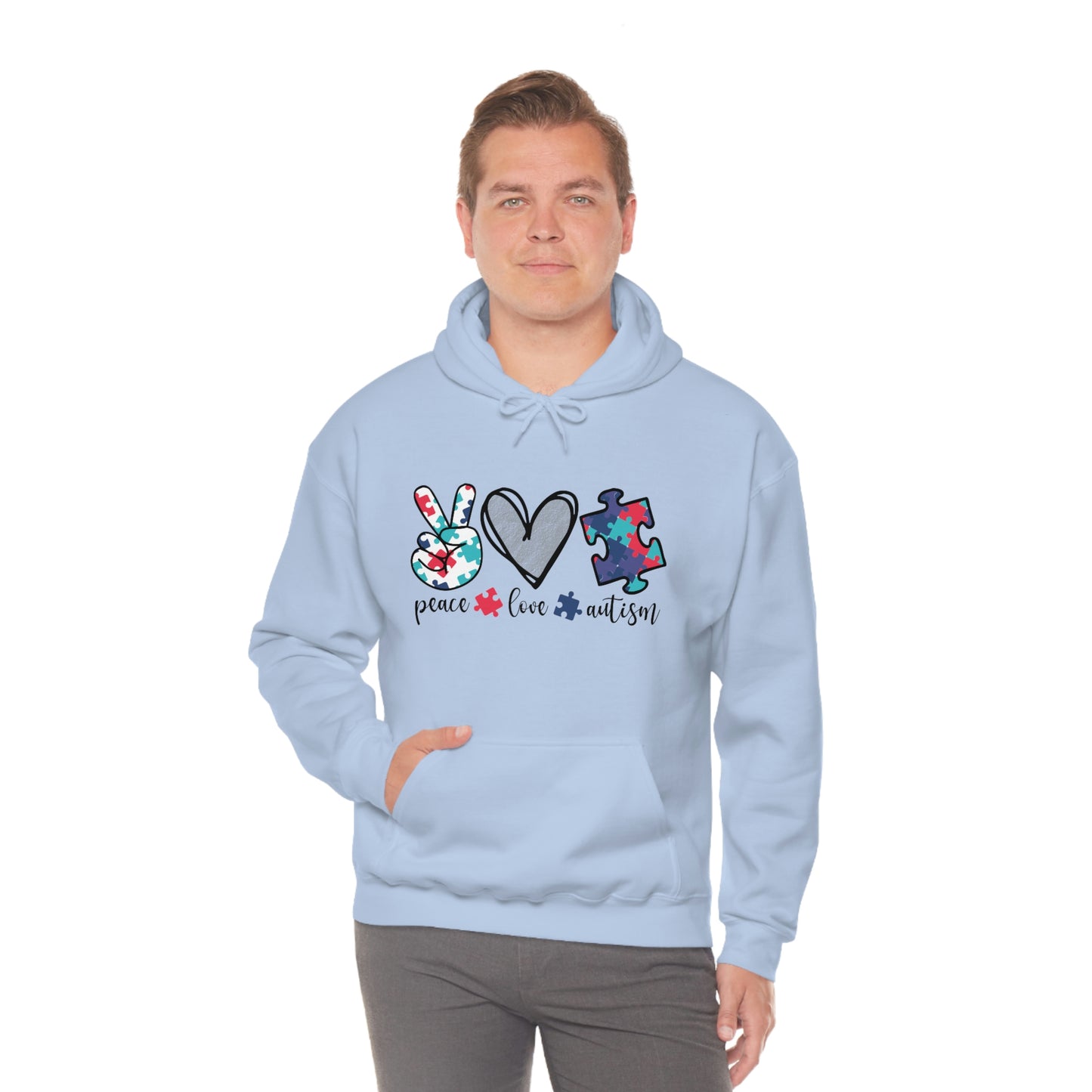 Peace Love Autism Unisex Hoodie