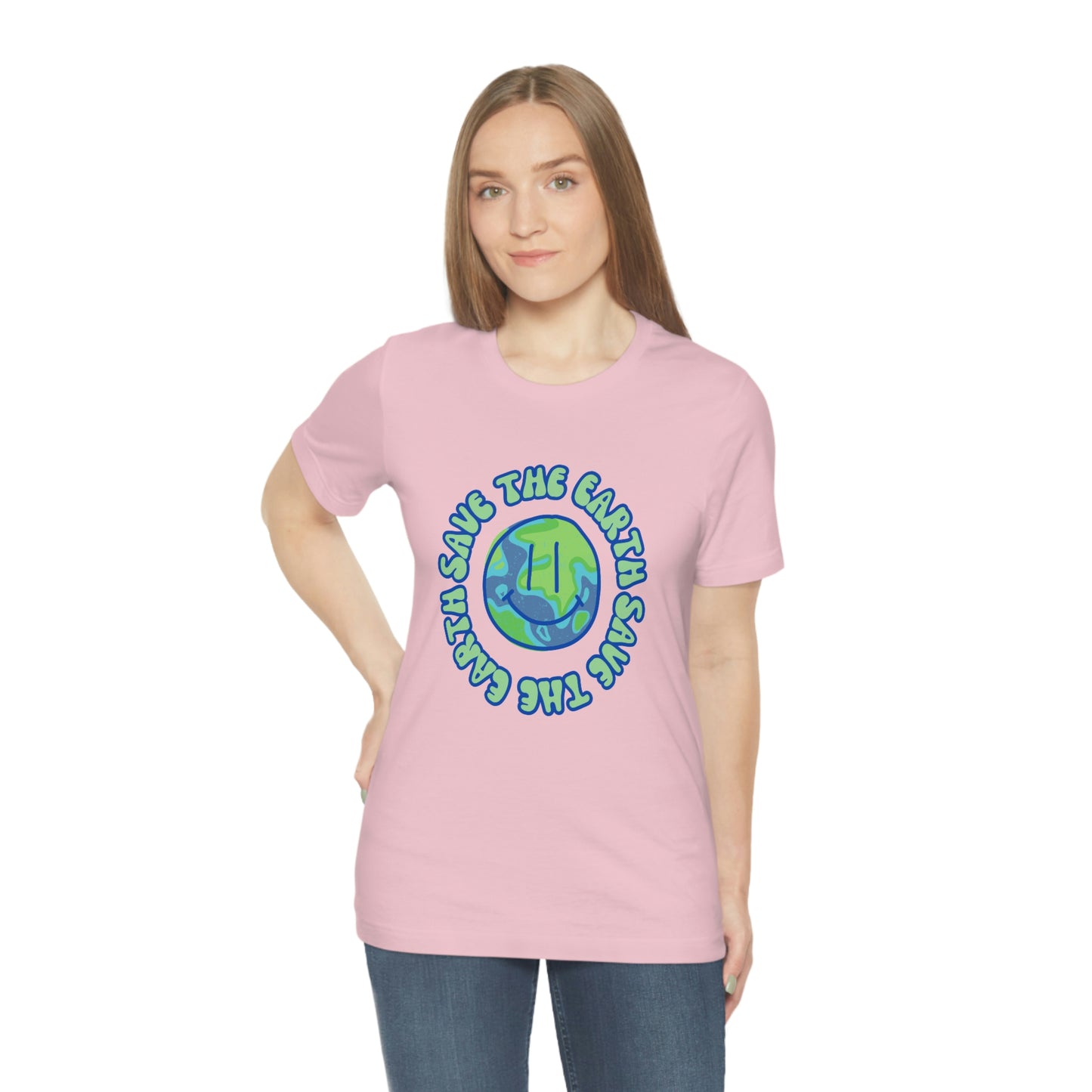 Save the Earth Smiley Unisex Jersey Short Sleeve Tee
