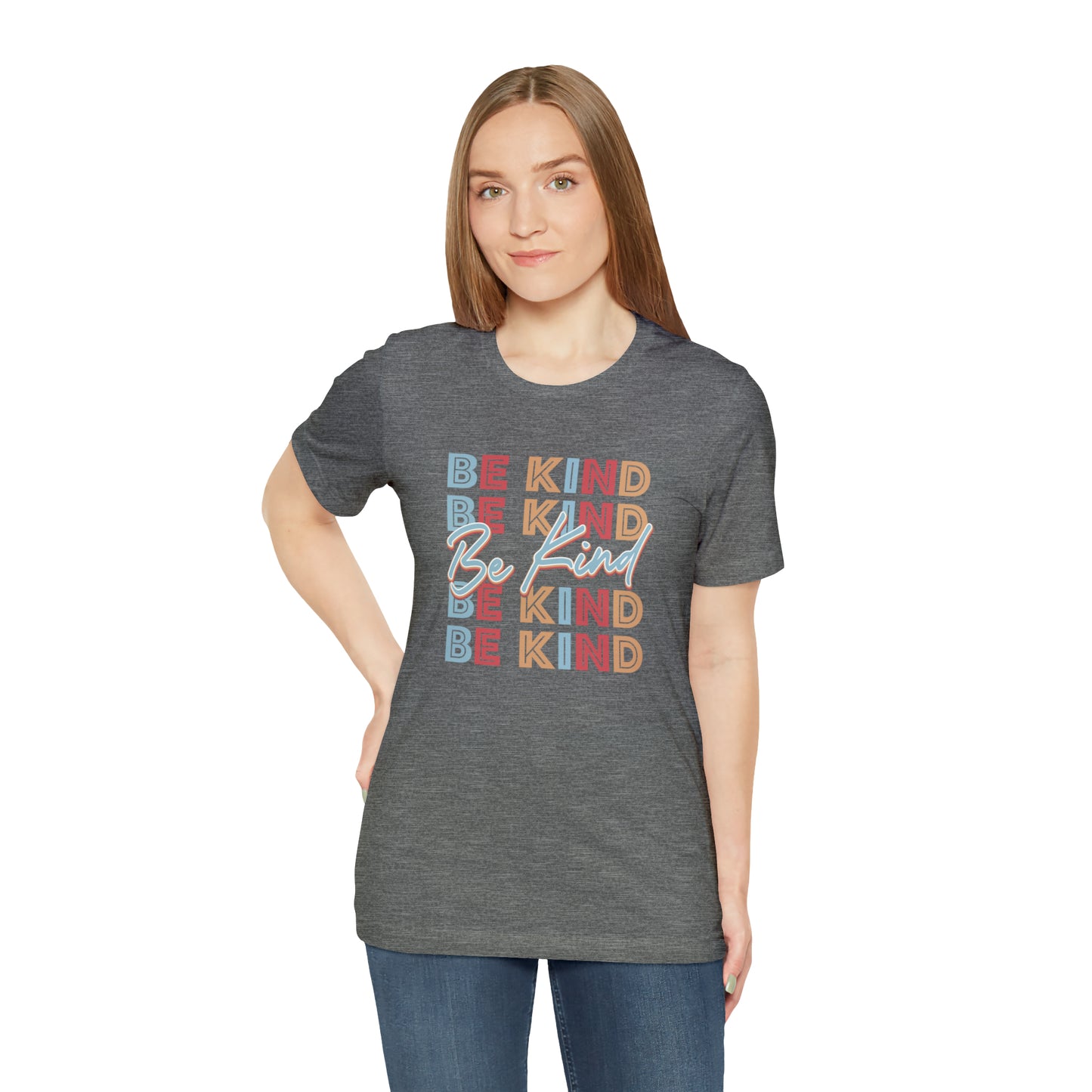 BE KIND on Repeat Unisex Jersey Short Sleeve Tee