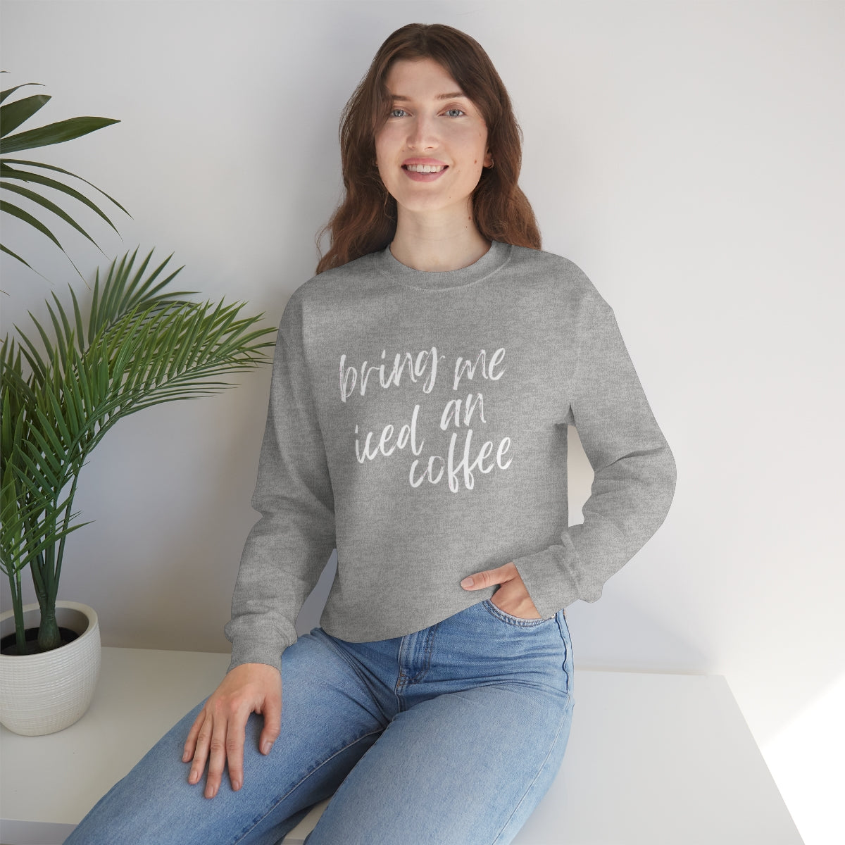 Bring Me An Iced Coffee Unisex Heavy Blend™ Crewneck Sweatshirt