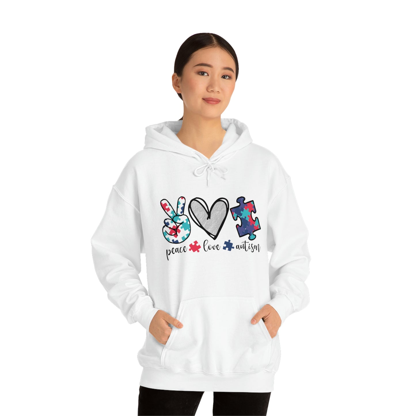 Peace Love Autism Unisex Hoodie