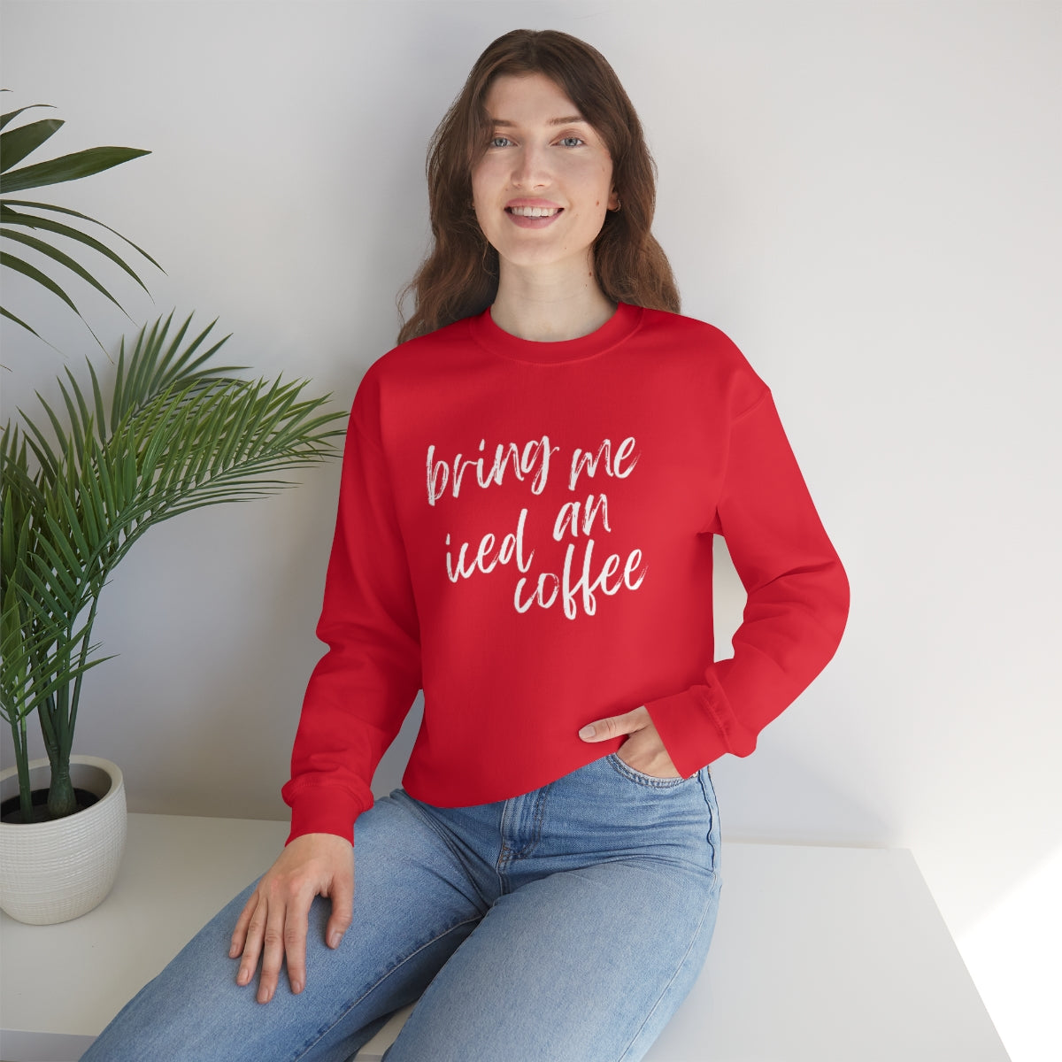 Bring Me An Iced Coffee Unisex Heavy Blend™ Crewneck Sweatshirt