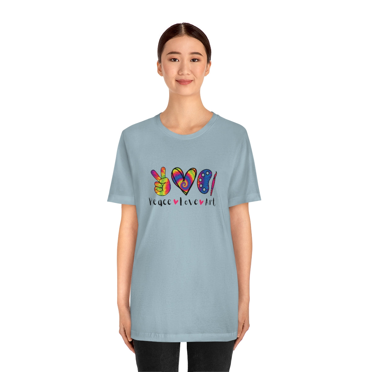 Peace Love and Art Unisex Jersey Short Sleeve Tee