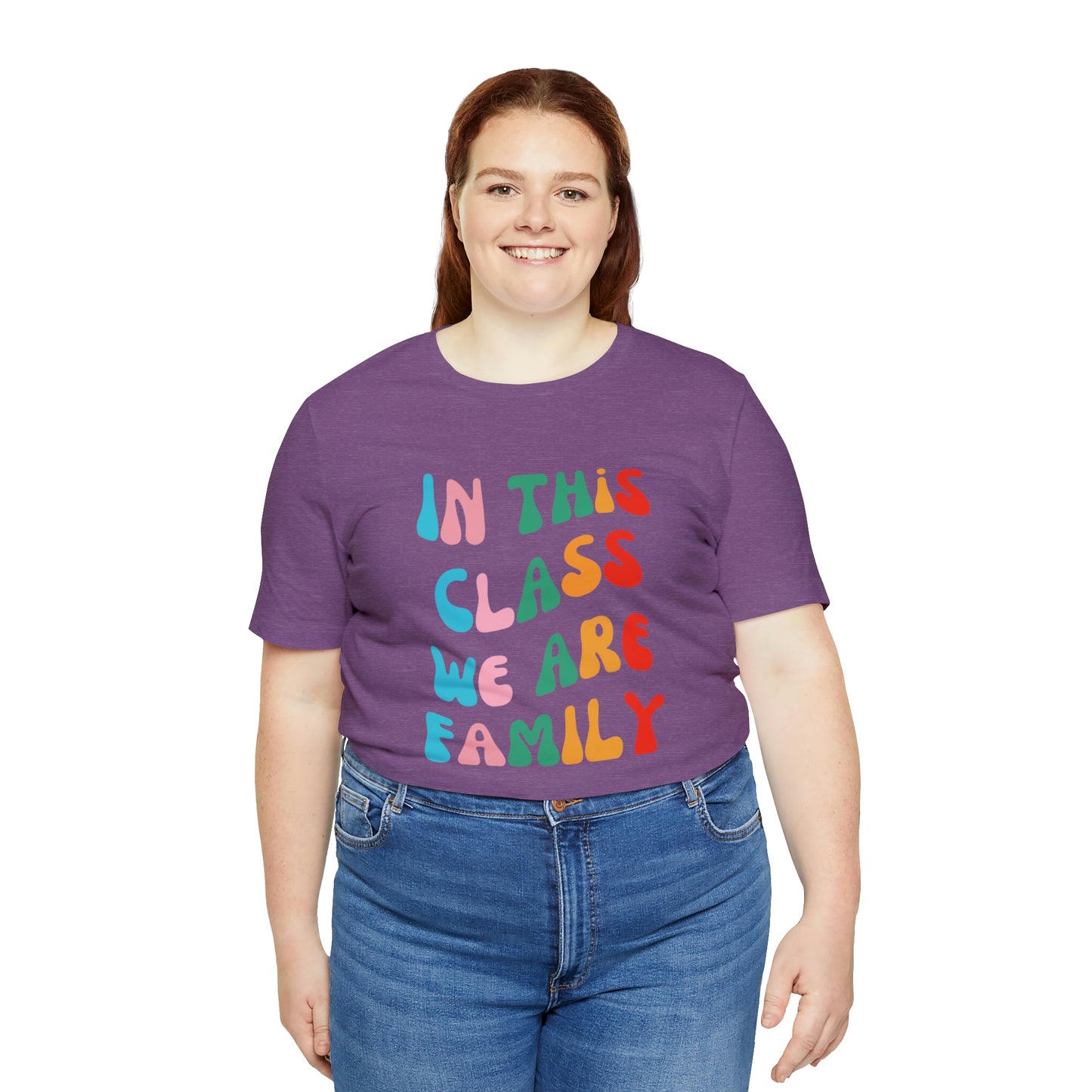 In This Class We Are Family Retro Unisex Jersey Short Sleeve Tee