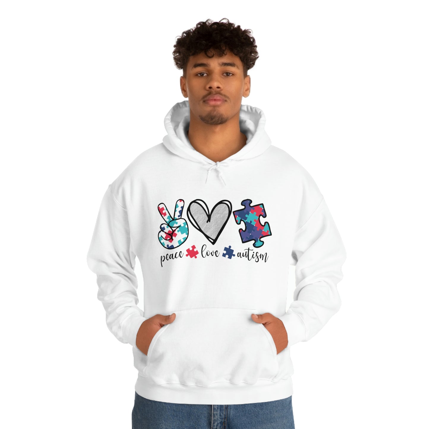 Peace Love Autism Unisex Hoodie