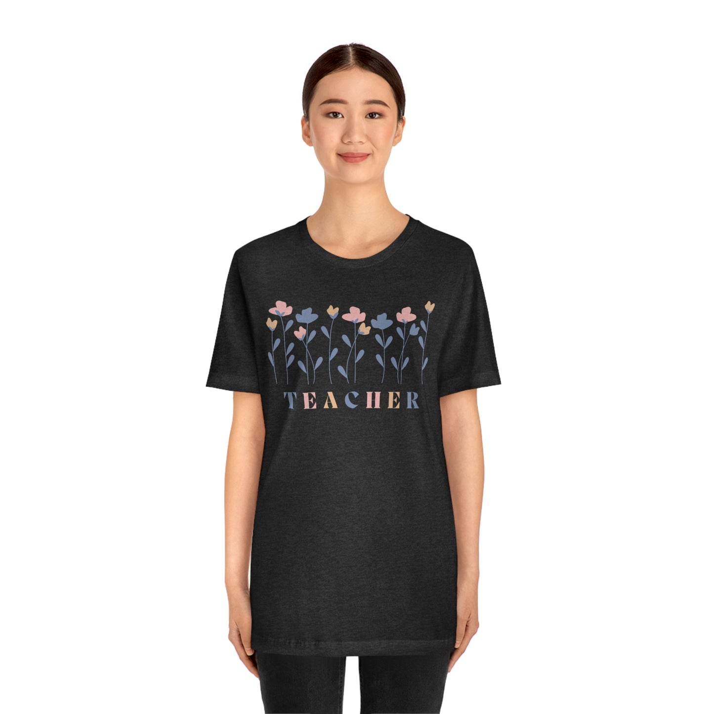 Spring Flowers Teacher Unisex Jersey Short Sleeve Tee