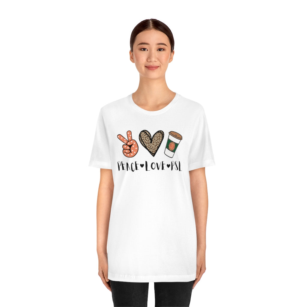 Peace, Love & PSL Unisex Jersey Short Sleeve Tee