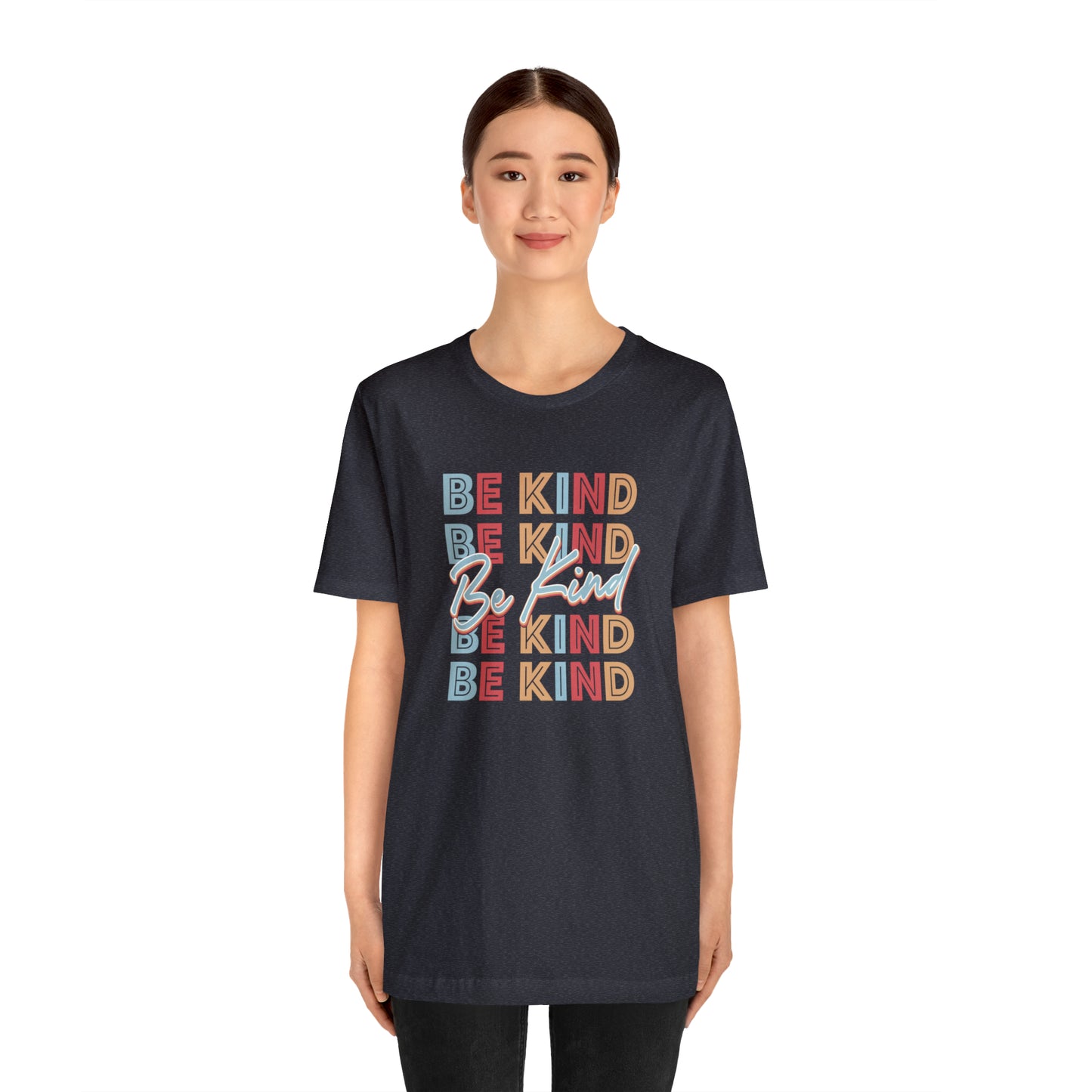 BE KIND on Repeat Unisex Jersey Short Sleeve Tee