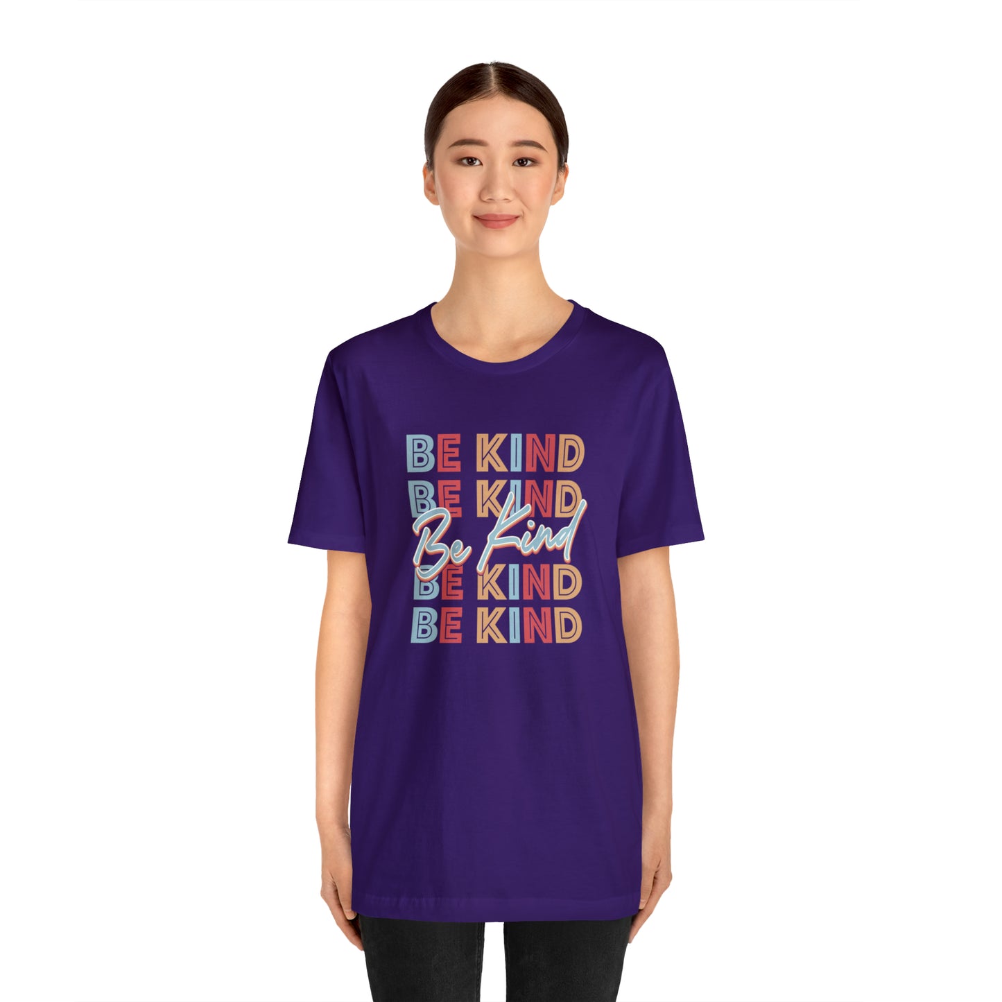 BE KIND on Repeat Unisex Jersey Short Sleeve Tee