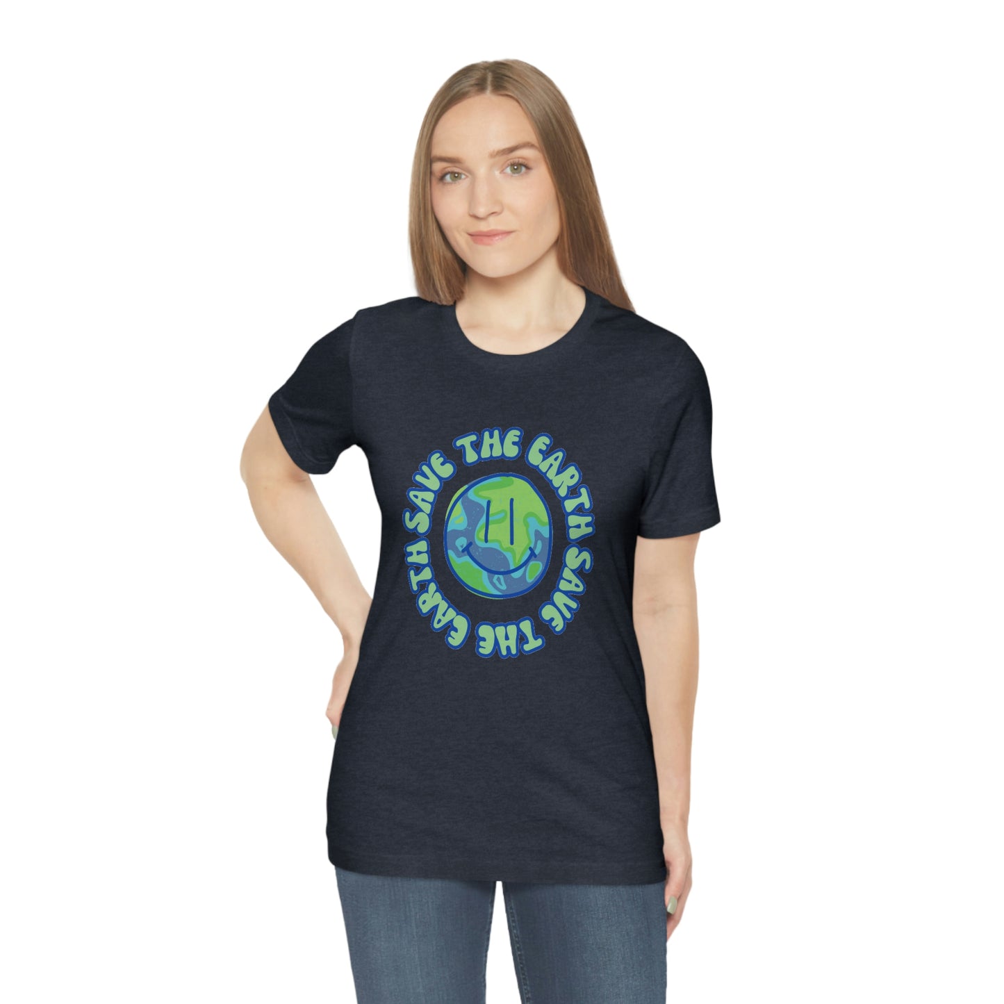 Save the Earth Smiley Unisex Jersey Short Sleeve Tee