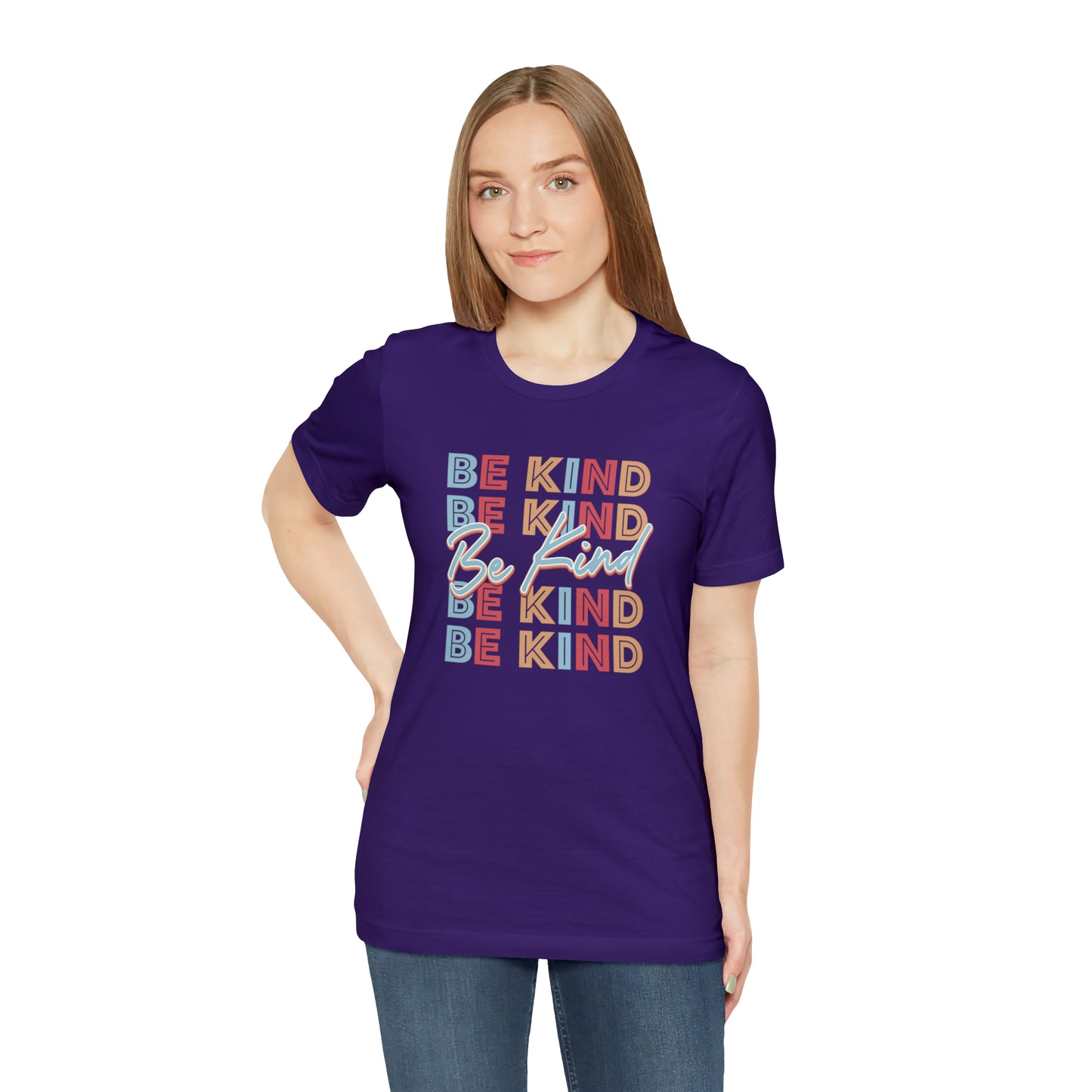 BE KIND on Repeat Unisex Jersey Short Sleeve Tee